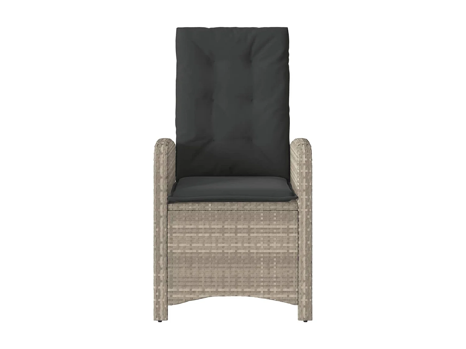 Chaise inclinable jardin lot de 2 et coussin résine tressée