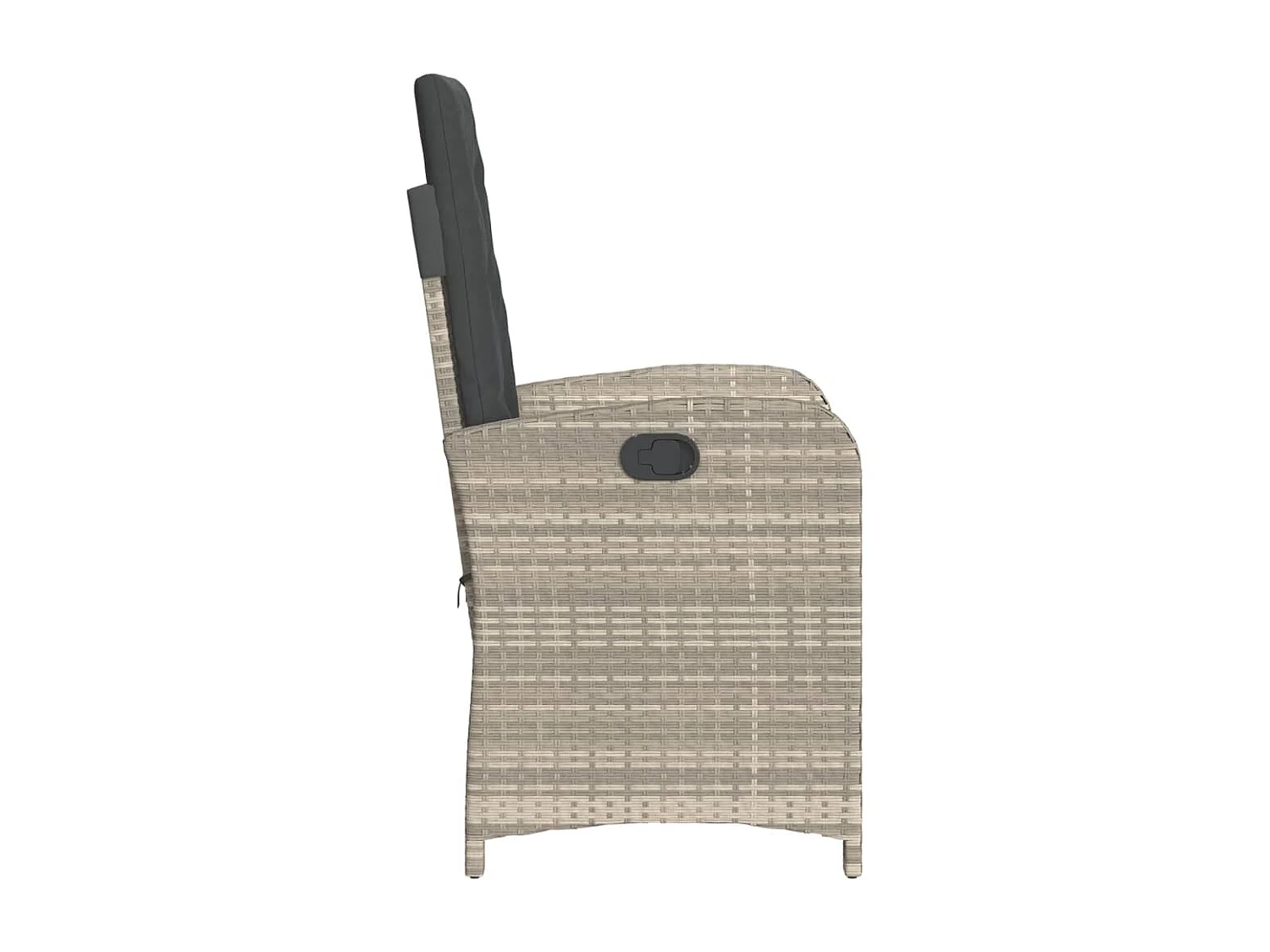 Chaise inclinable jardin lot de 2 et coussin résine tressée