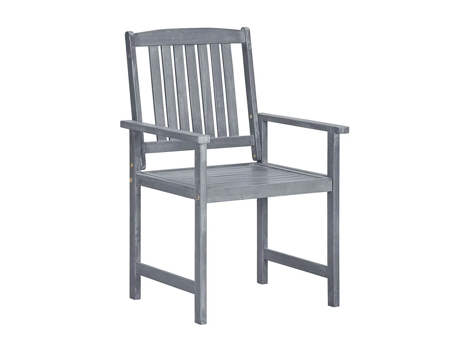 Chaise de jardin avec coussin 8 pc Bois d'acacia solide Gris 22