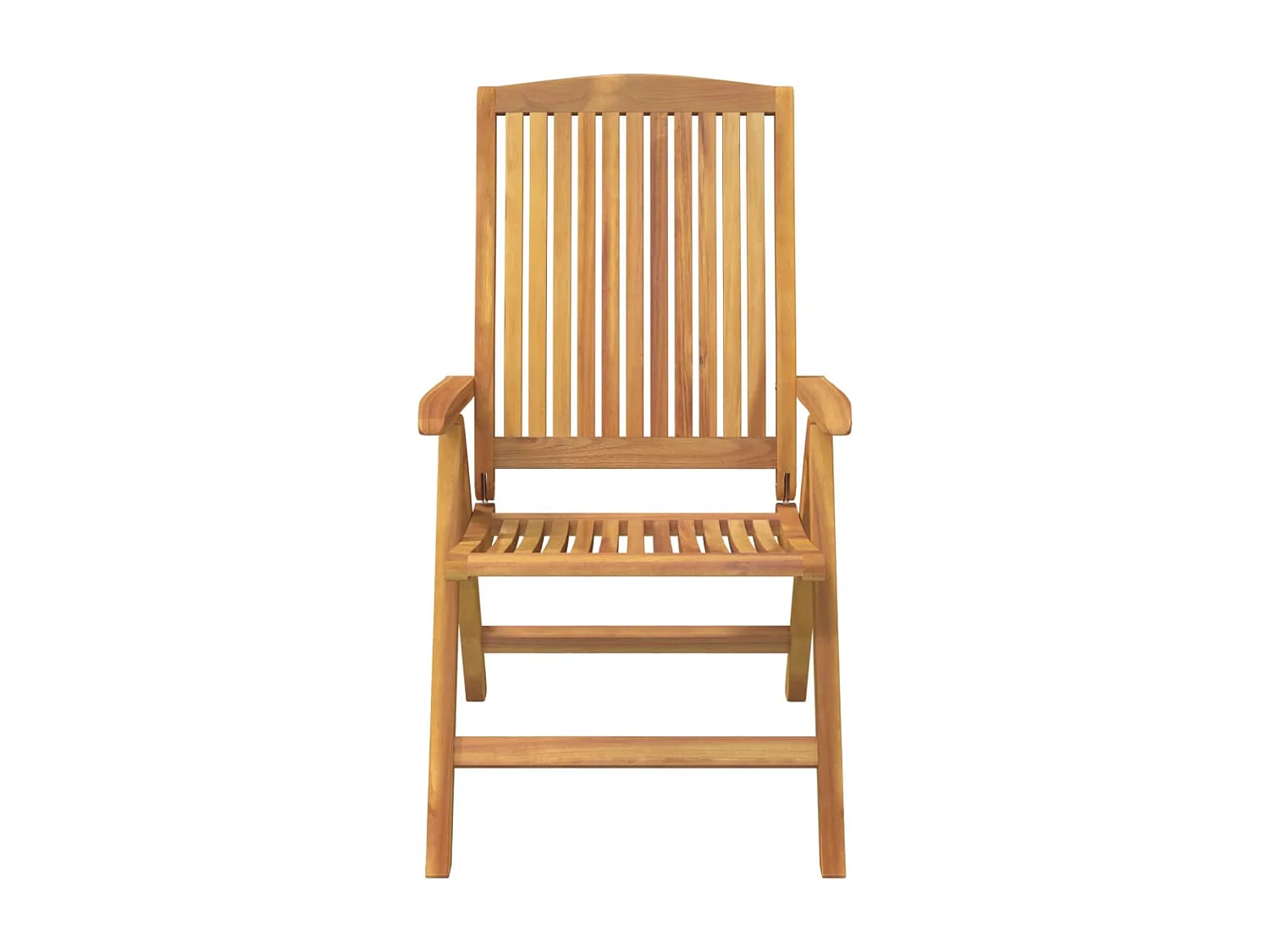Chaise de jardin inclinable 4pc et coussin bois massif teck