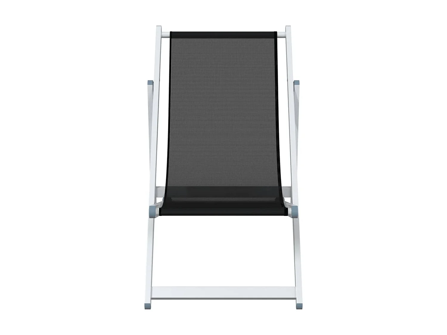 Chaise de plage pliante 2 pc noir aluminium et textilène