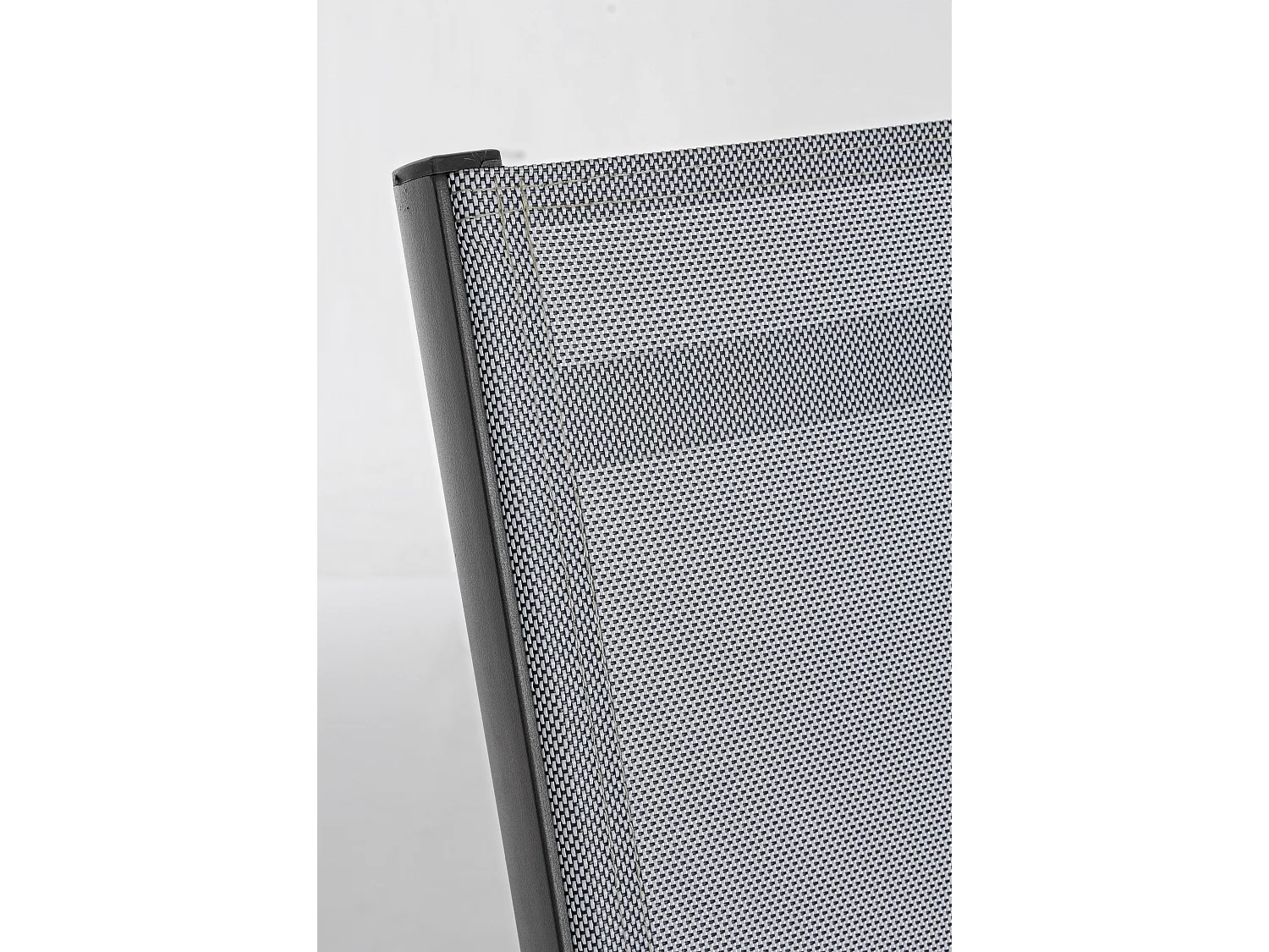 Lot de 4 chaises pliantes ELIN – Aluminium & textilène-Gris foncé