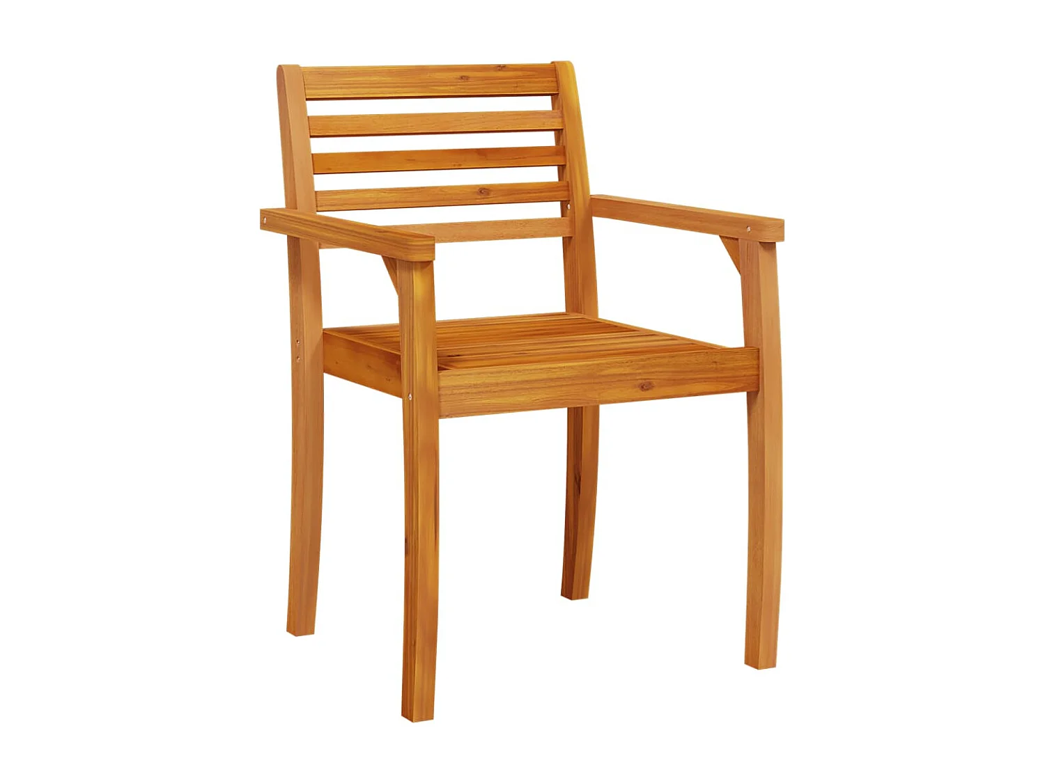 Chaise de jardin lot de 2 59x55x85 bois massif d'acacia