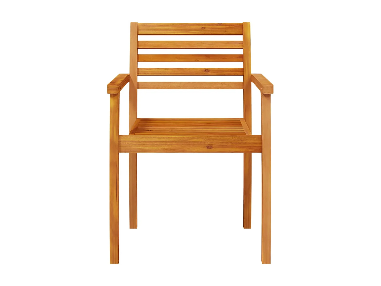 Chaise de jardin lot de 2 59x55x85 bois massif d'acacia