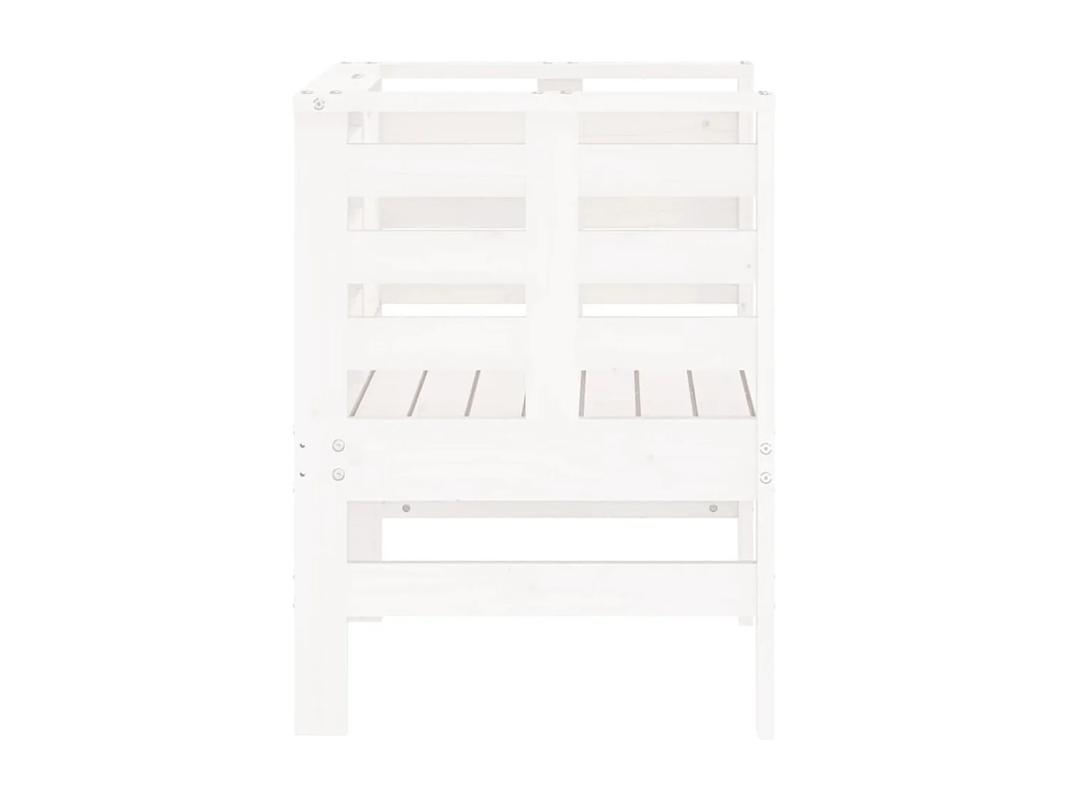 Chaise de jardin lot de 2 blanc 61,5x53x71 bois pin massif