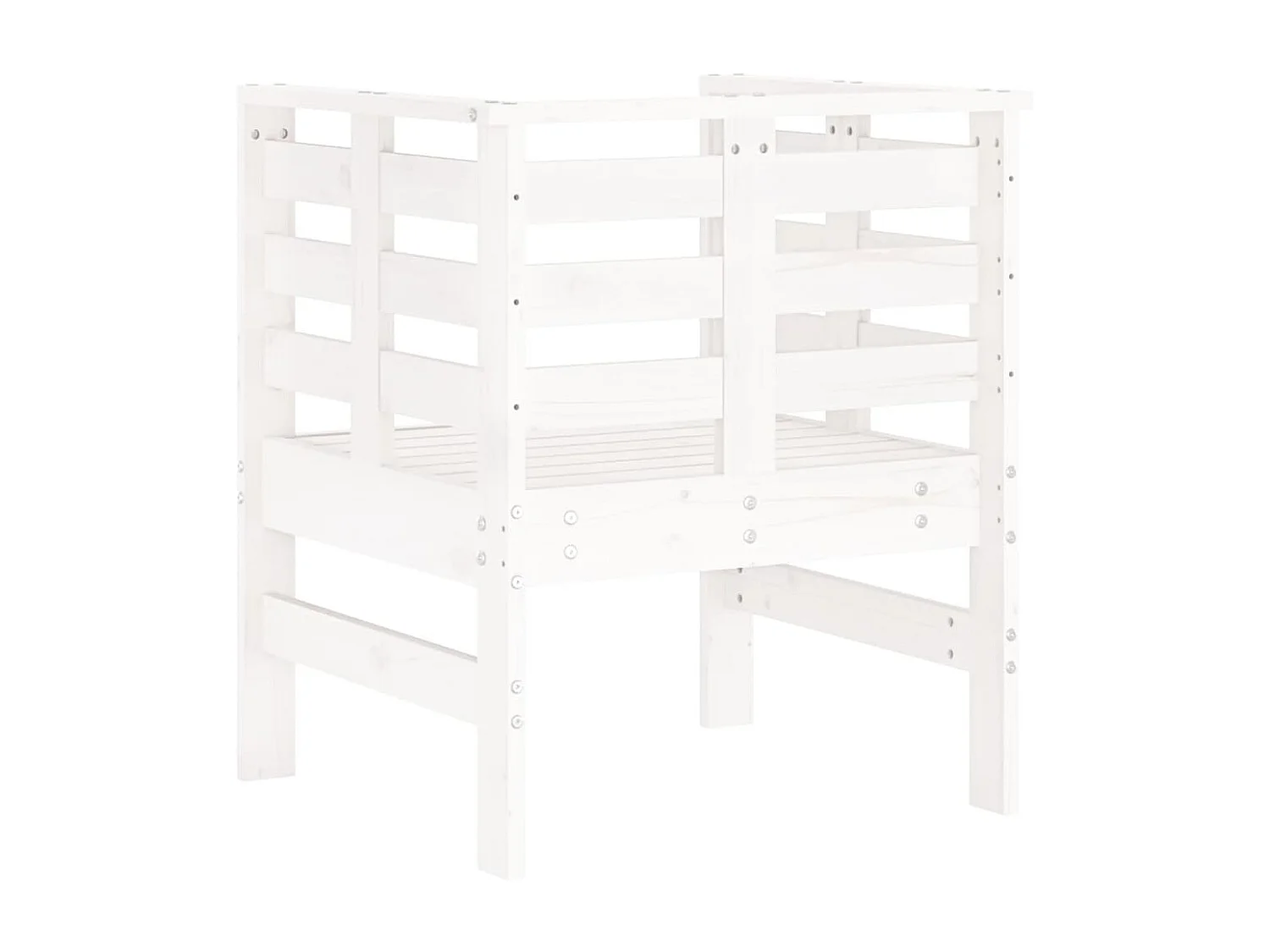 Chaise de jardin lot de 2 blanc 61,5x53x71 bois pin massif