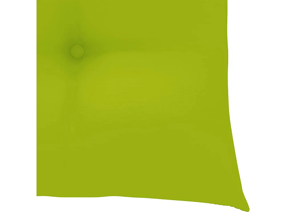 Chaise de jardin 2 pc avec coussin vert vif Teck massif 6
