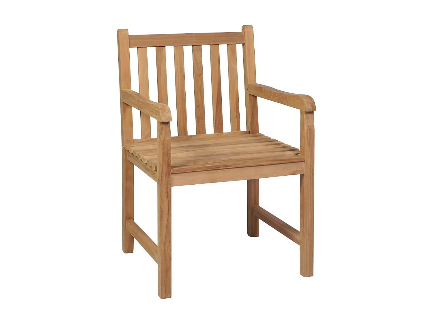 Chaise de jardin 2 pc avec coussin vert vif Teck massif 6