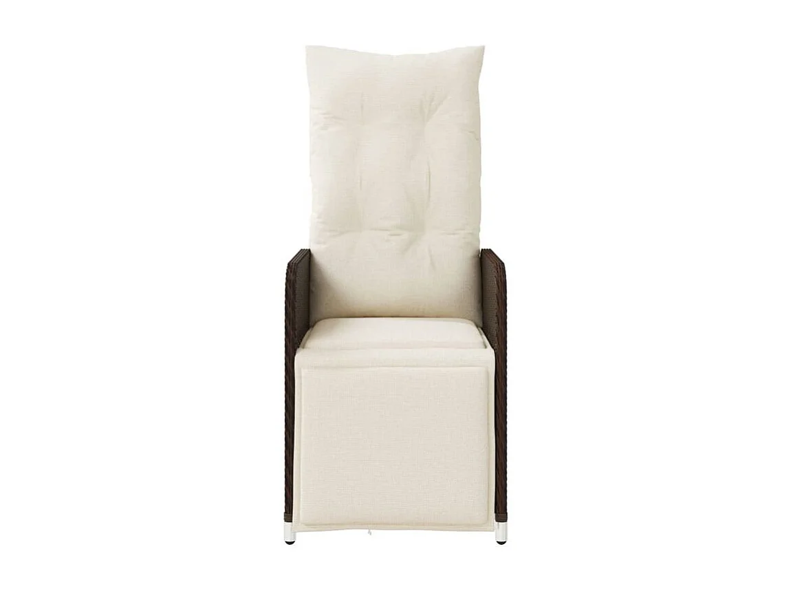 Chaise de jardin inclinable lot de 2 et table résine tressée