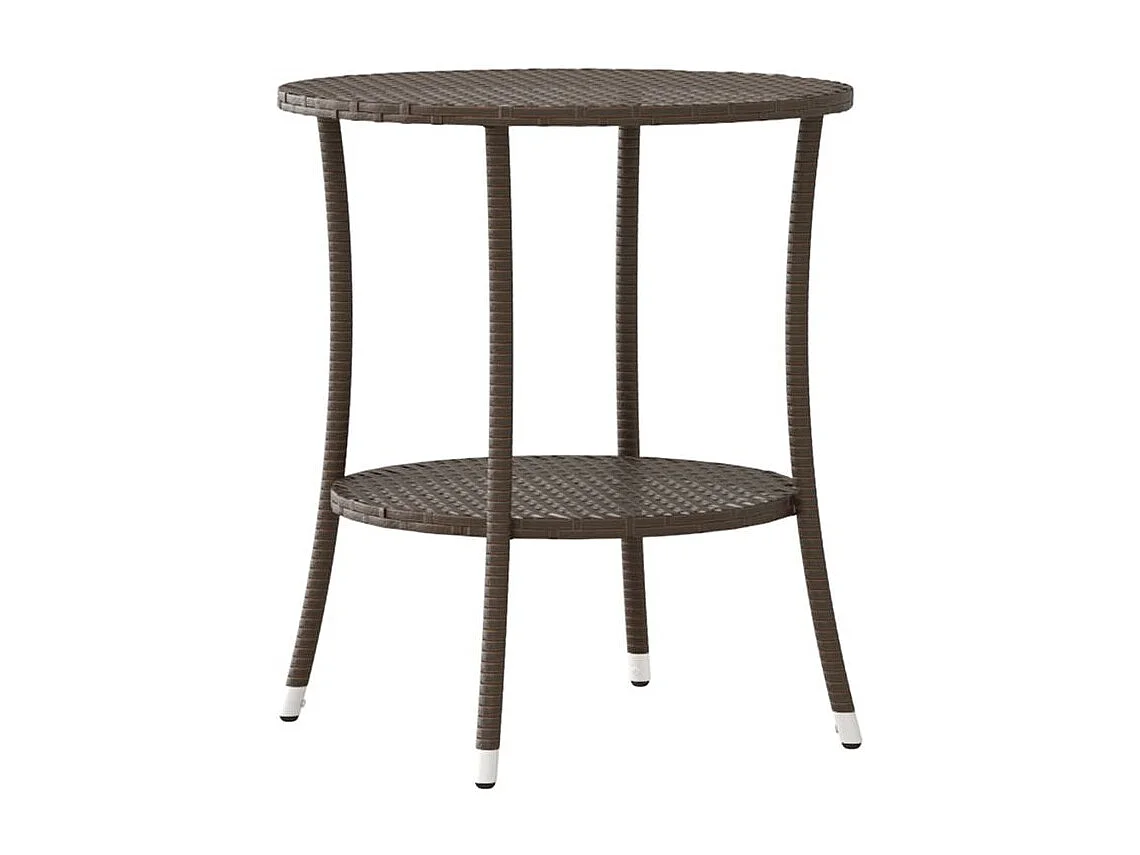 Chaise de jardin inclinable lot de 2 et table résine tressée