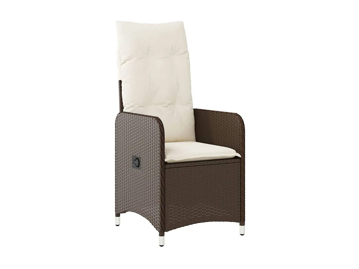 Chaise de jardin inclinable lot de 2 et table résine tressée