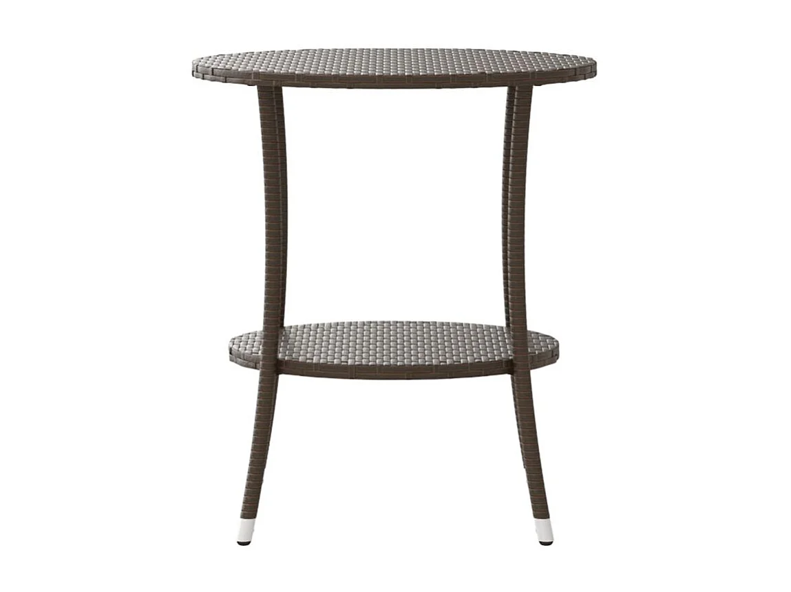 Chaise de jardin inclinable lot de 2 et table résine tressée