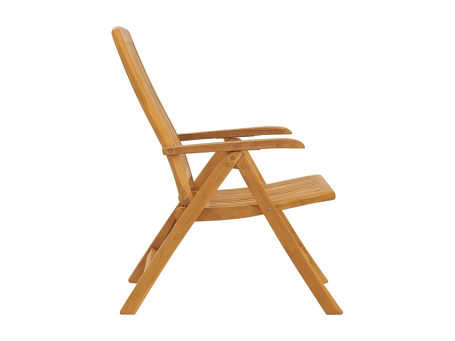 Chaise de jardin inclinable 4pc et coussin bois massif teck