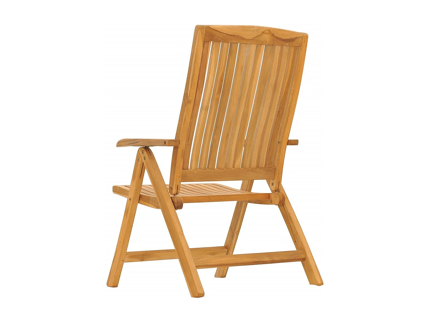 Chaise de jardin inclinable 4pc et coussin bois massif teck