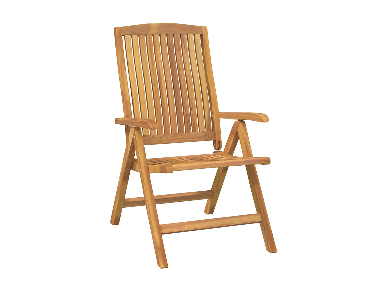 Chaise de jardin inclinable 4pc et coussin bois massif teck