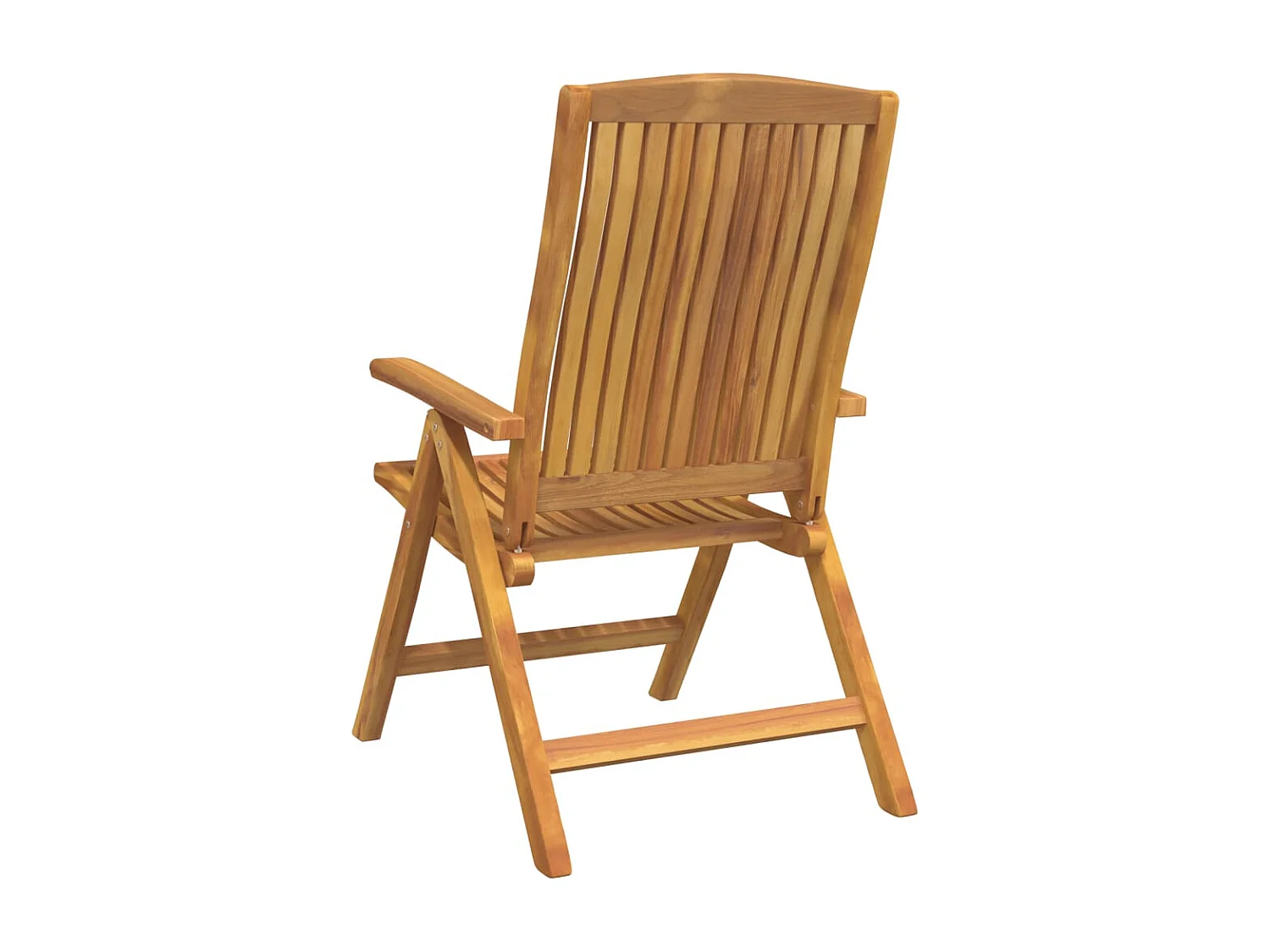 Chaise de jardin inclinable 4pc et coussin bois massif teck
