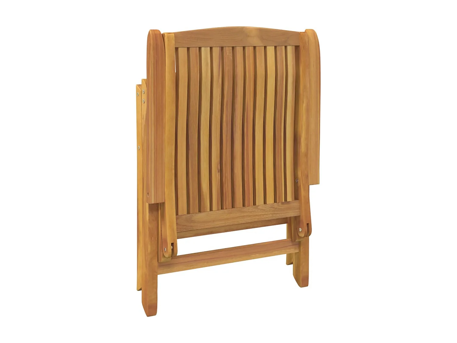 Chaise de jardin inclinable 4pc et coussin bois massif teck