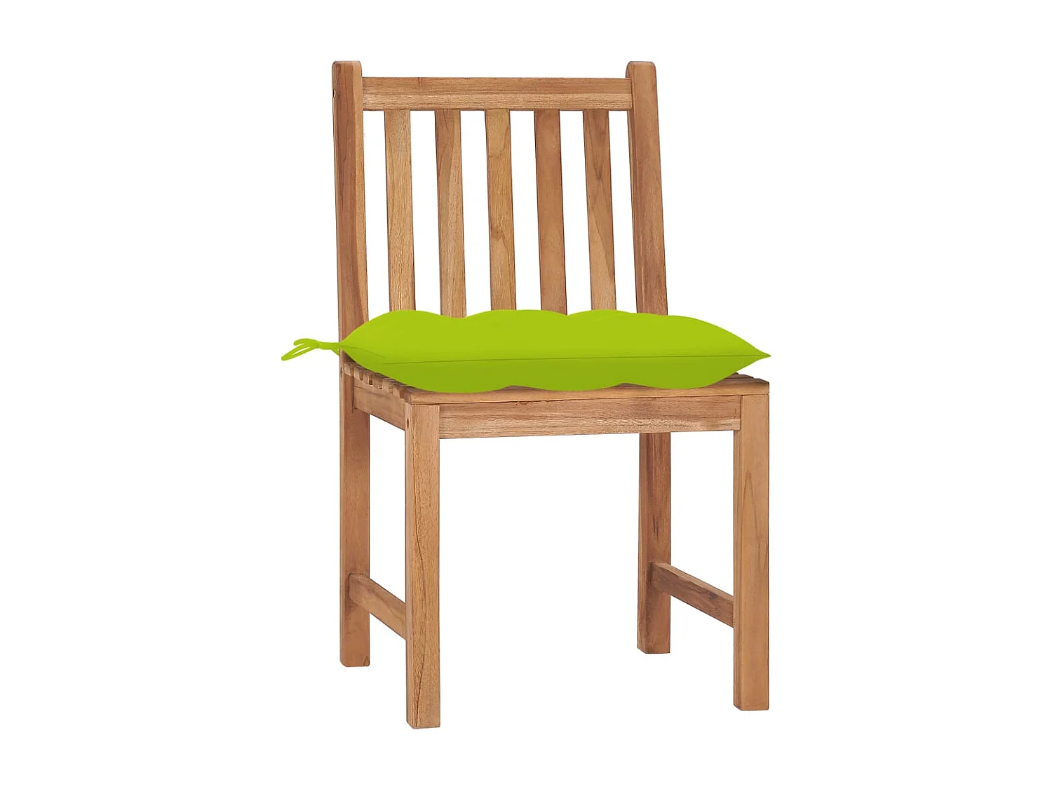 Chaise de jardin 4 pc avec coussin Bois de teck massif 13