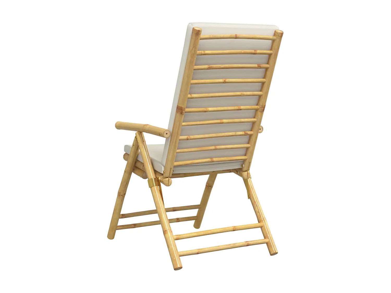 Chaise de bistro pliante lot de 4 et coussin blanc crème