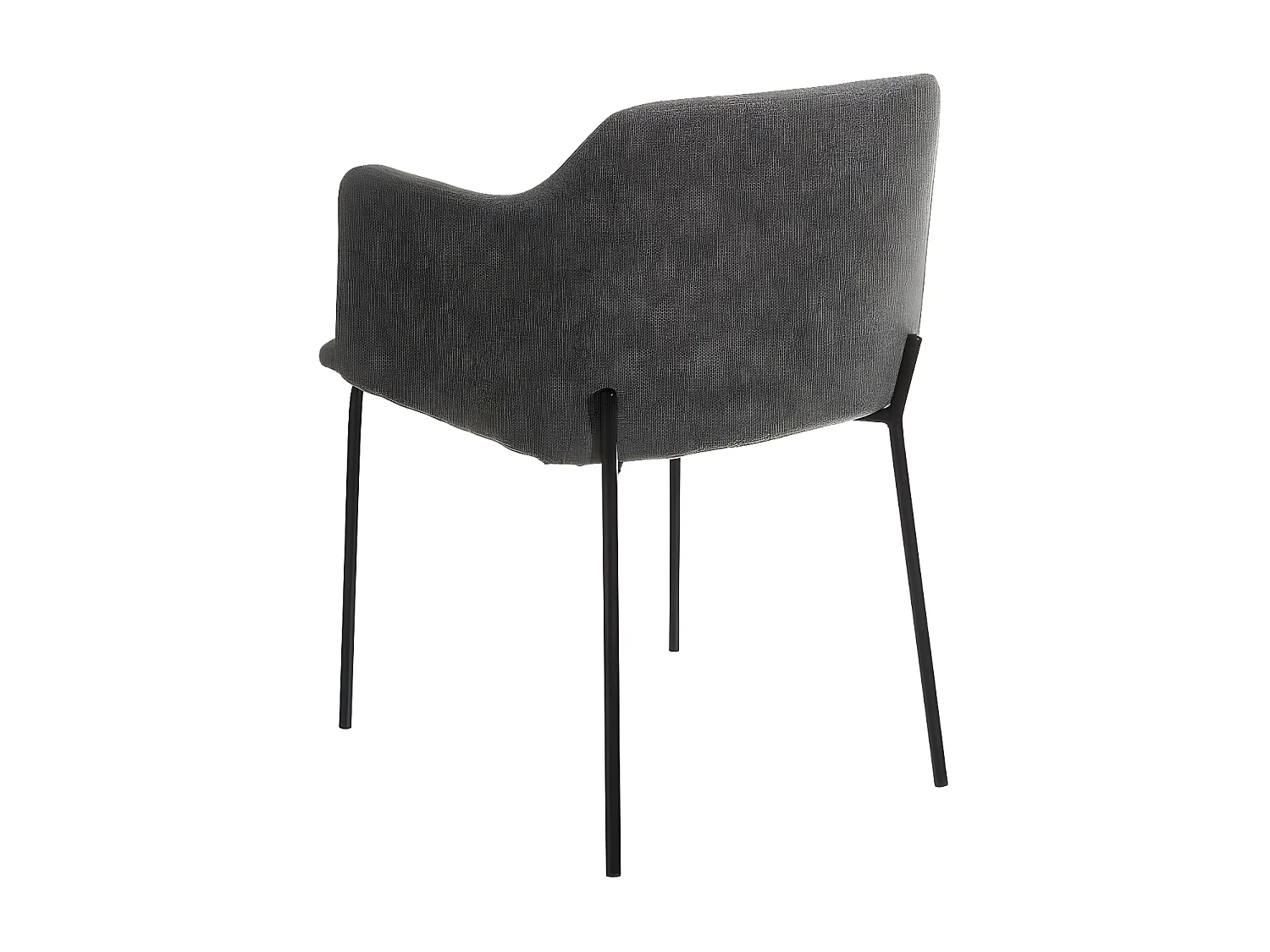 Duo de Fauteuils Tissu gris foncé/Métal noir - CIOP
