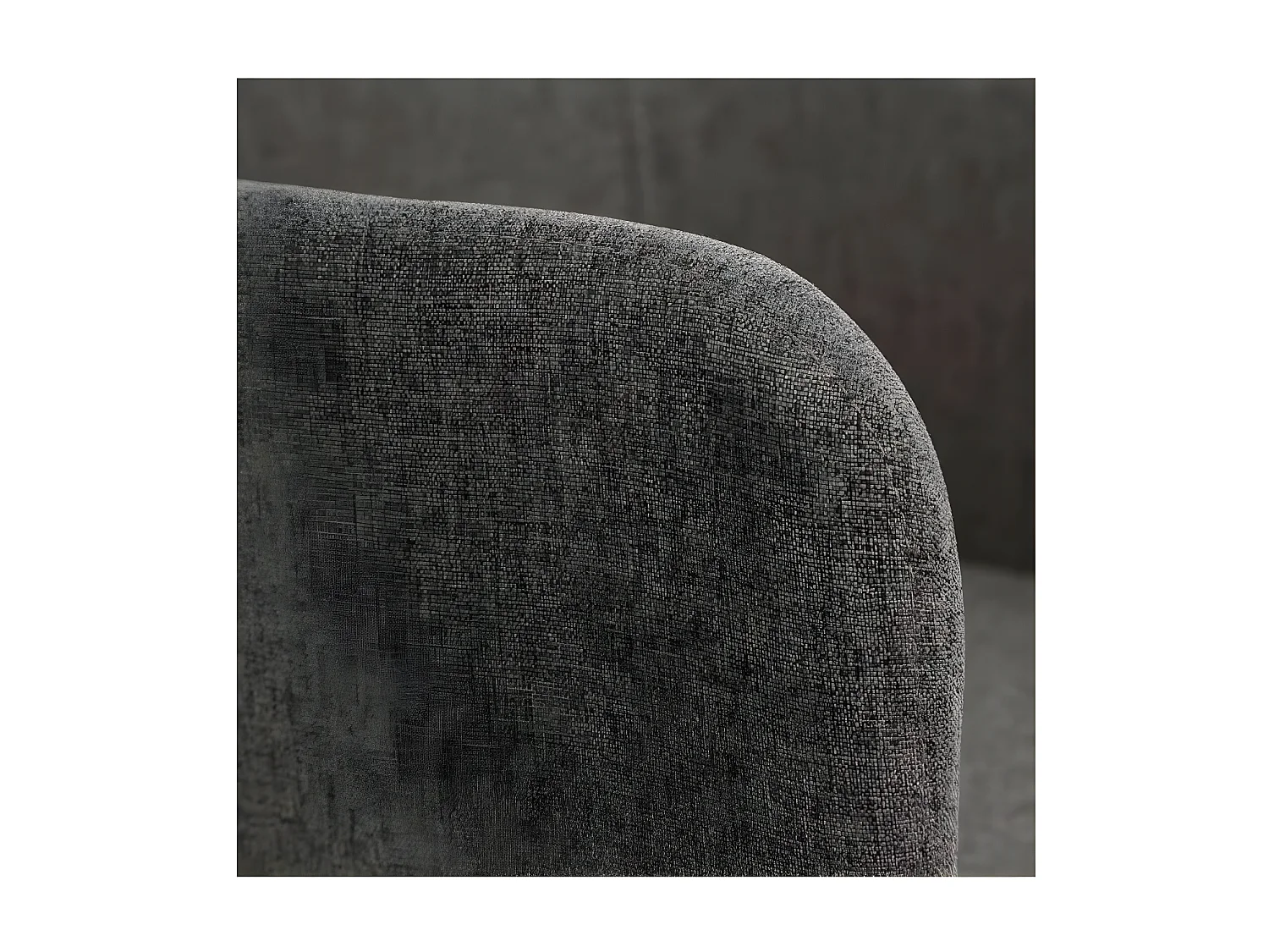 Duo de Fauteuils Tissu gris foncé/Métal noir - CIOP