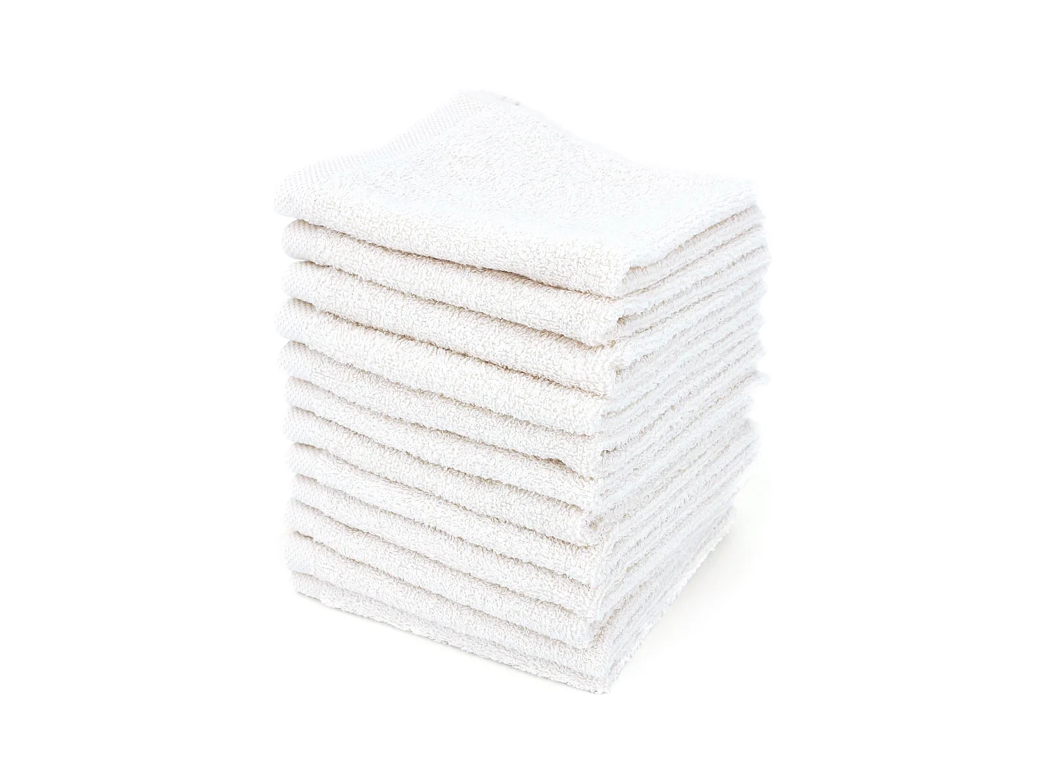 Lot de 12 serviettes invité 30x30 cm ALPHA blanc