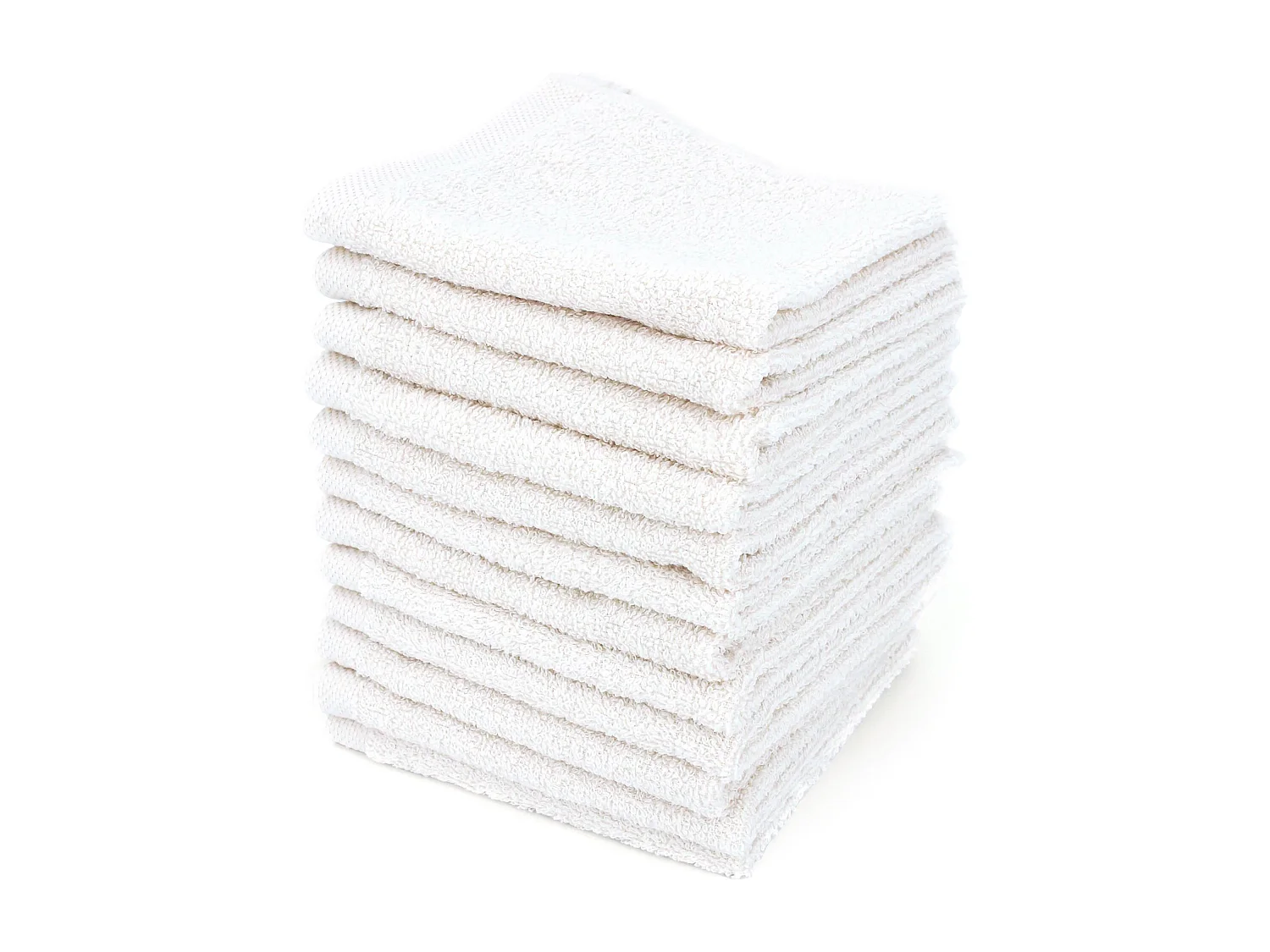 Lot de 12 serviettes invité 30x30 cm ALPHA blanc