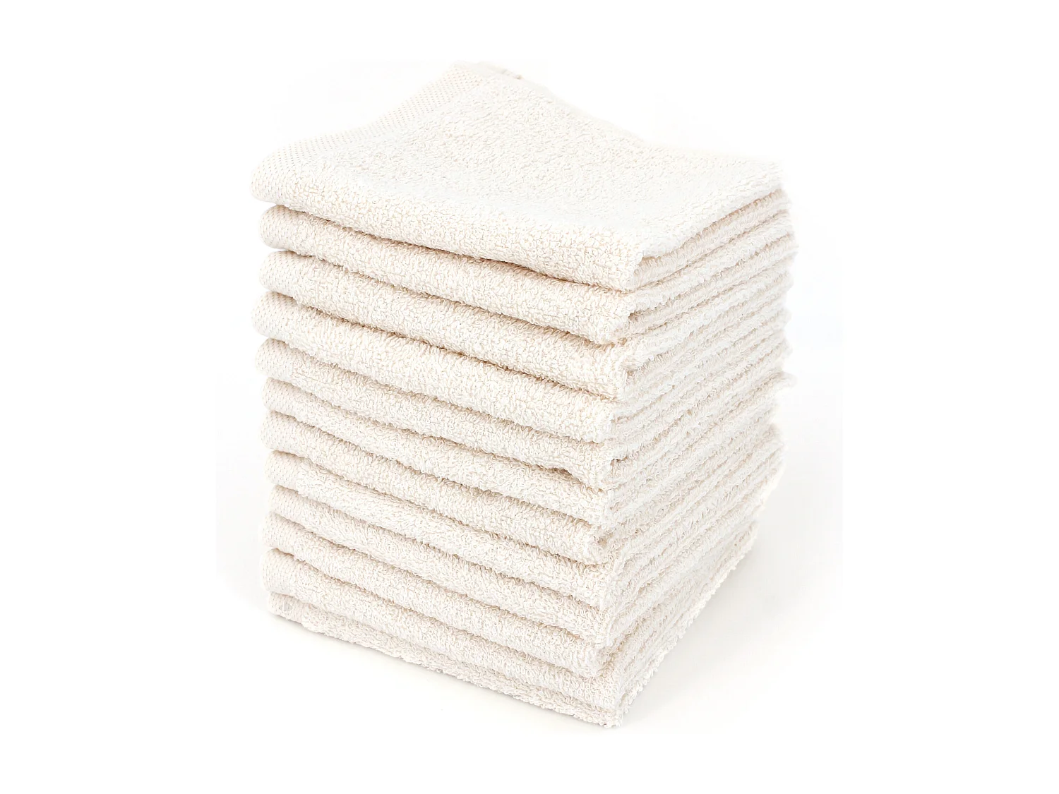 Lot de 12 serviettes invité 30x30 cm ALPHA ivoire