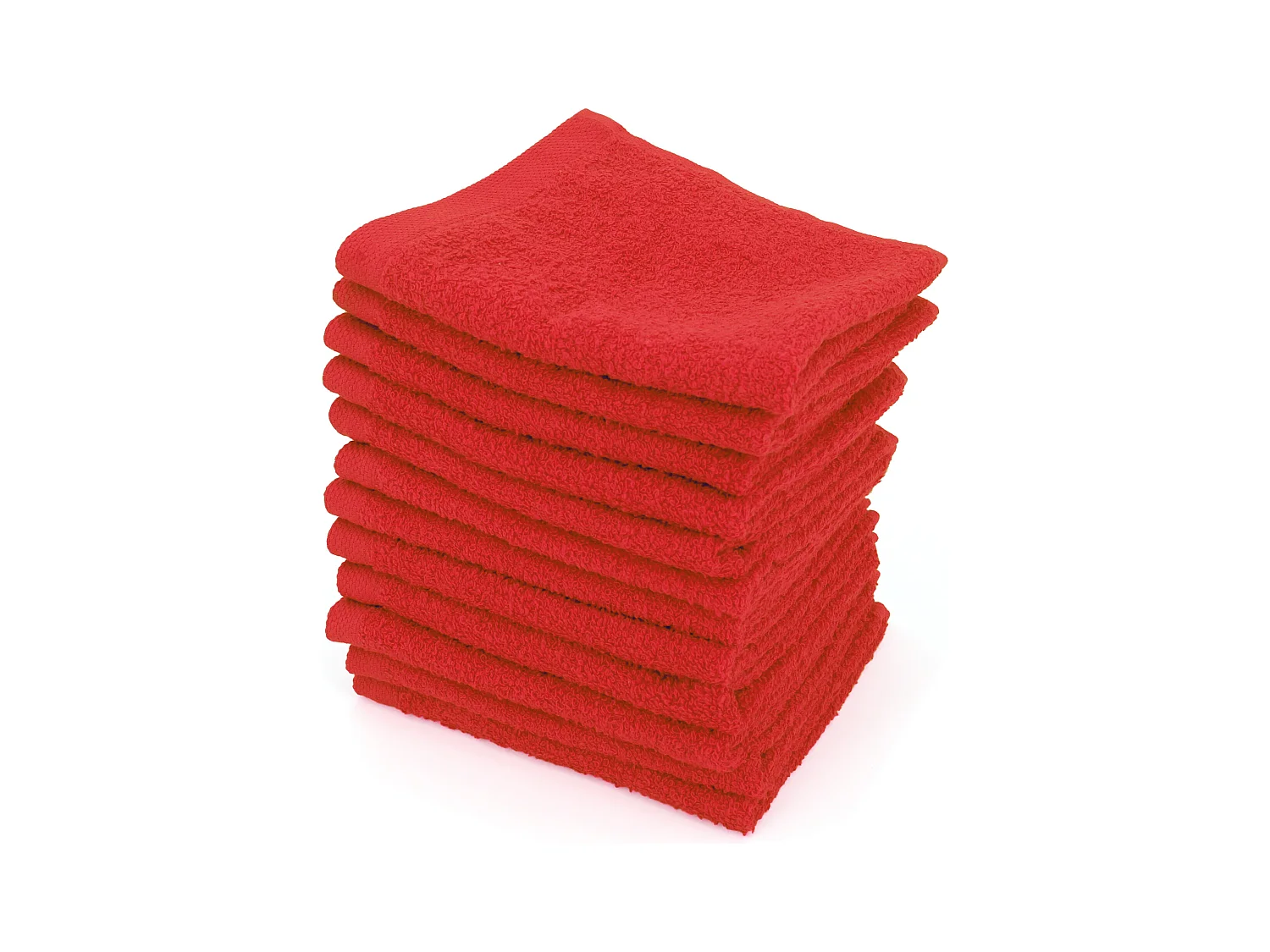 Lot de 12 serviettes invité 30x30 cm ALPHA rouge
