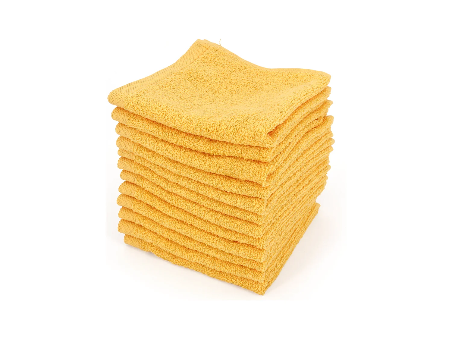 Lot de 12 serviettes invité 30x30 cm ALPHA jaune Or