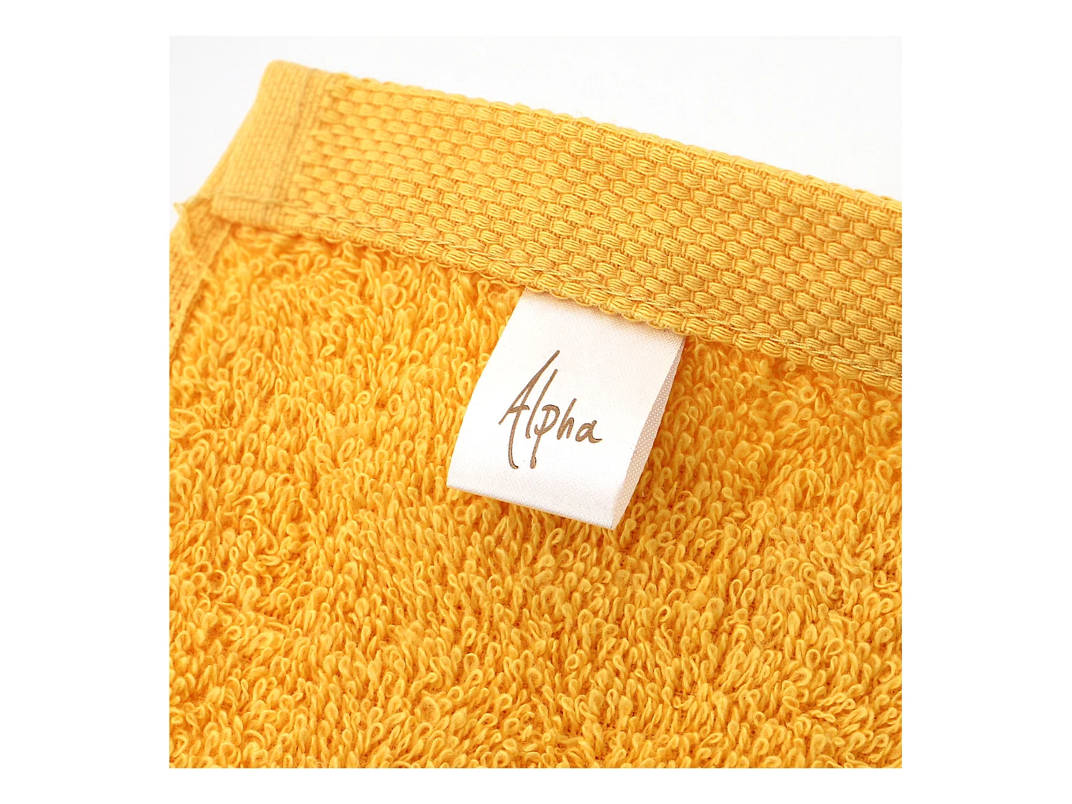 Lot de 12 serviettes invité 30x30 cm ALPHA jaune Or