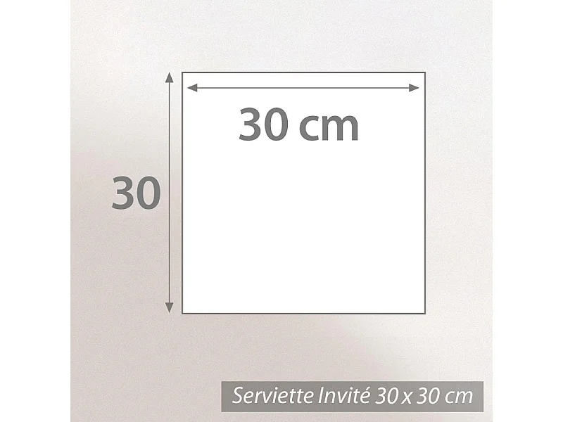 Lot de 12 serviettes invité 30x30 cm ALPHA jaune Or