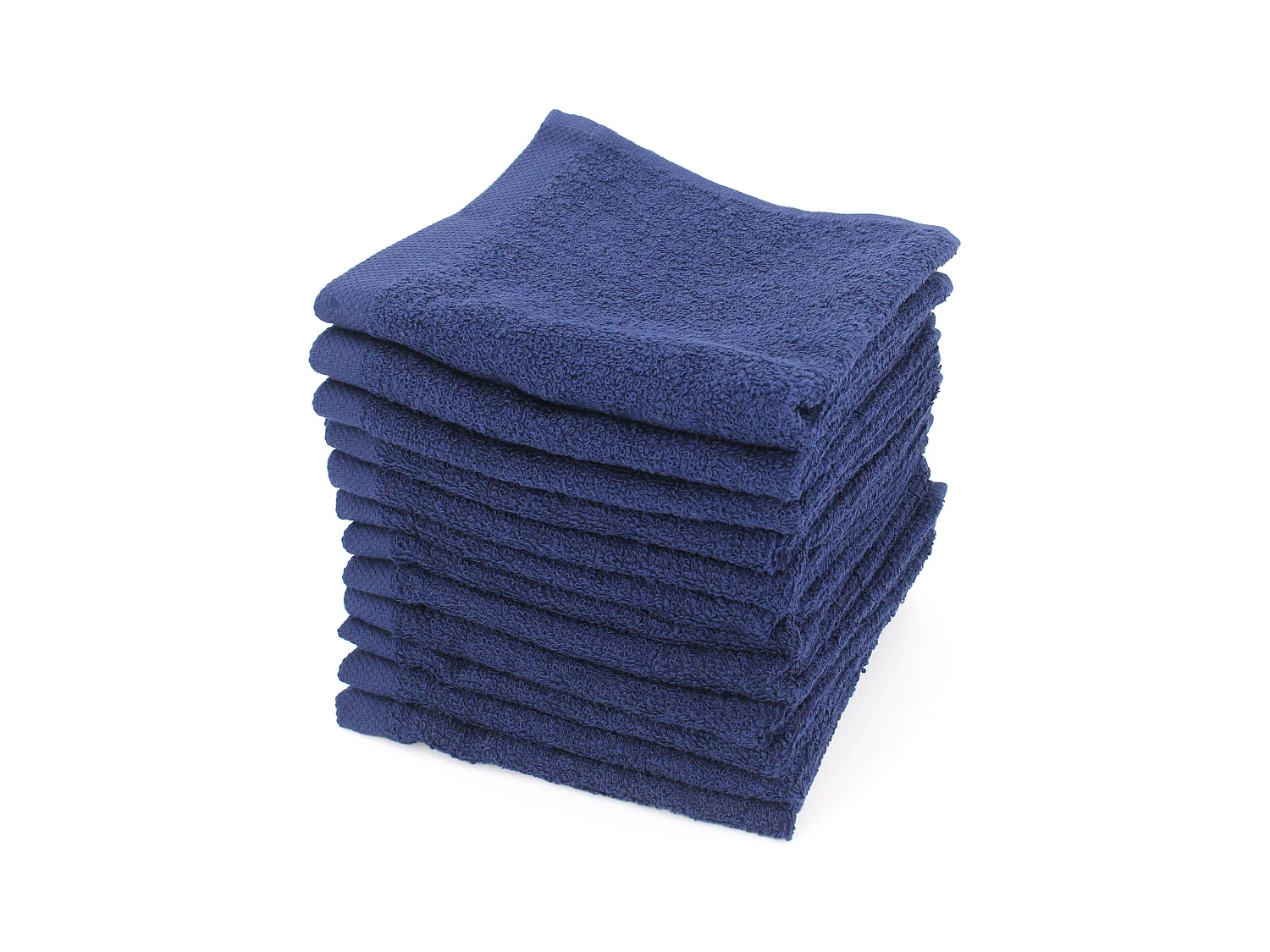 Lot de 12 serviettes invité 30x30 cm ALPHA bleu Marine