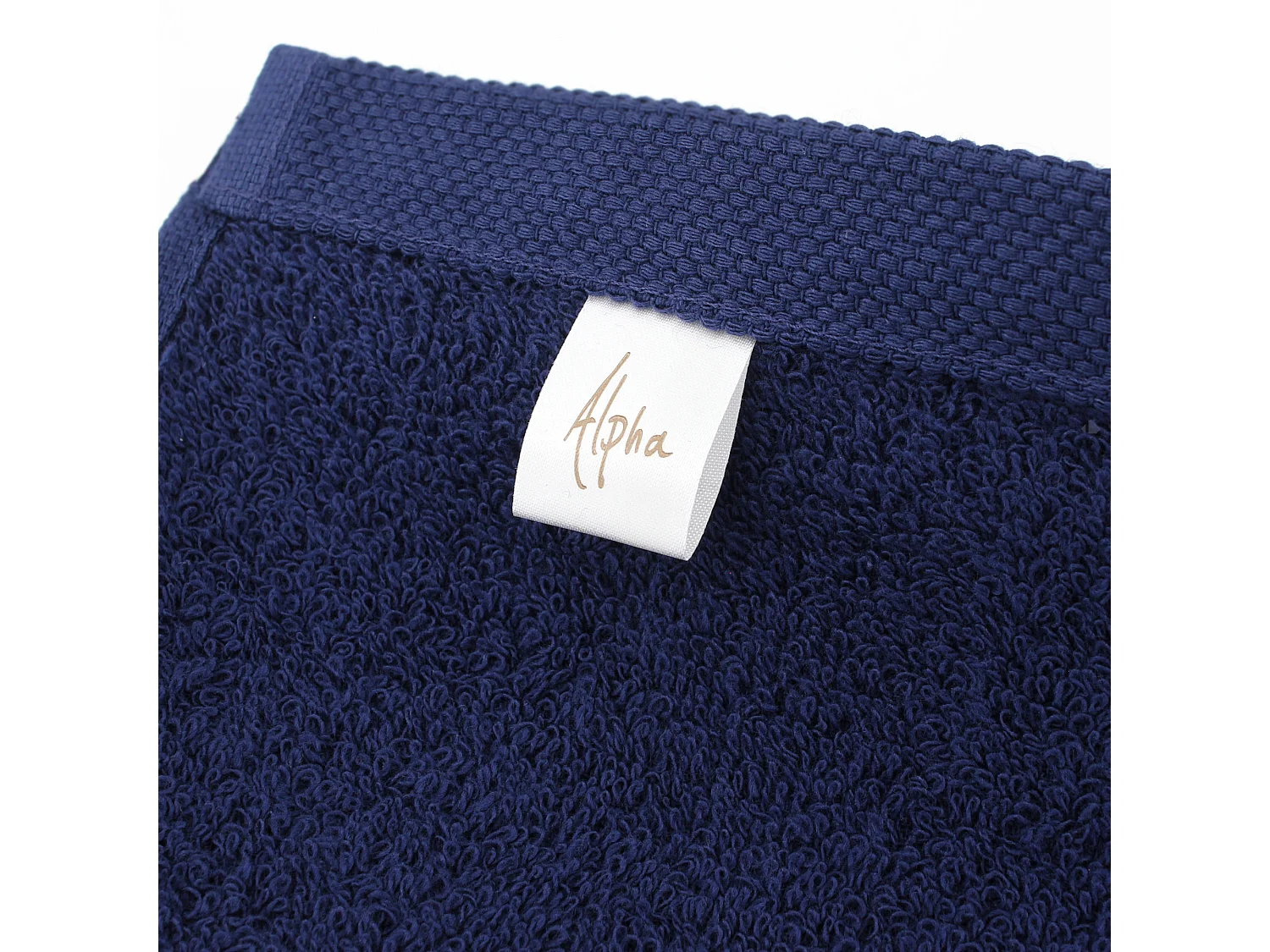 Lot de 12 serviettes invité 30x30 cm ALPHA bleu Marine