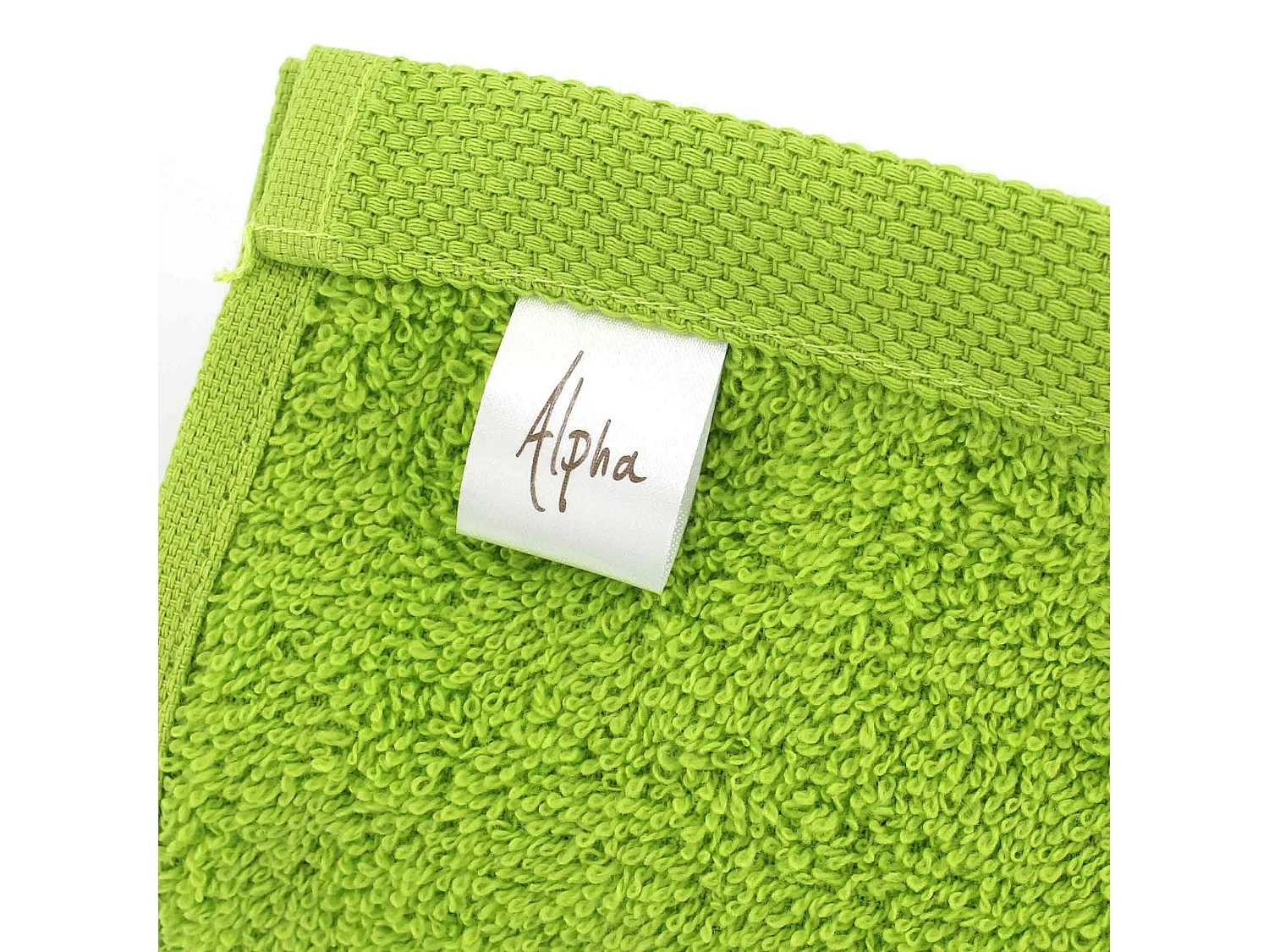 Lot de 12 serviettes invité 30x30 cm ALPHA vert Pistache