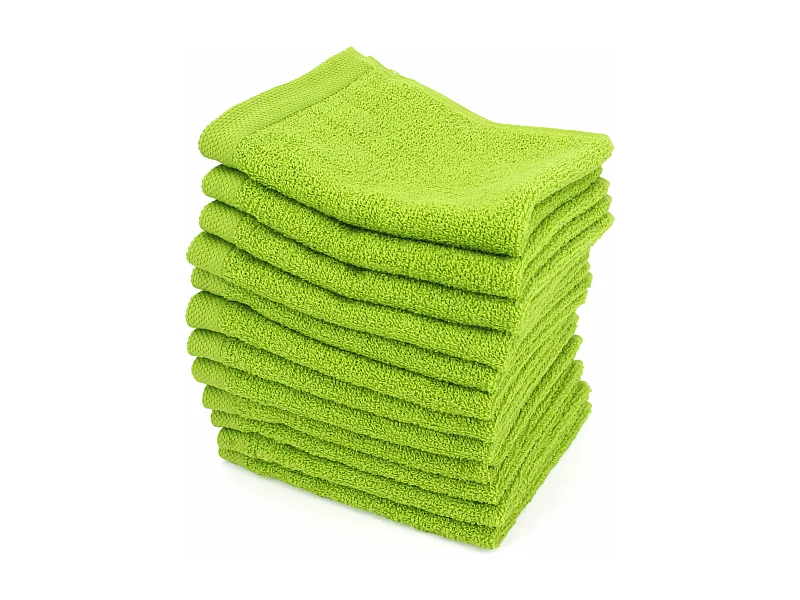 Lot de 12 serviettes invité 30x30 cm ALPHA vert Pistache