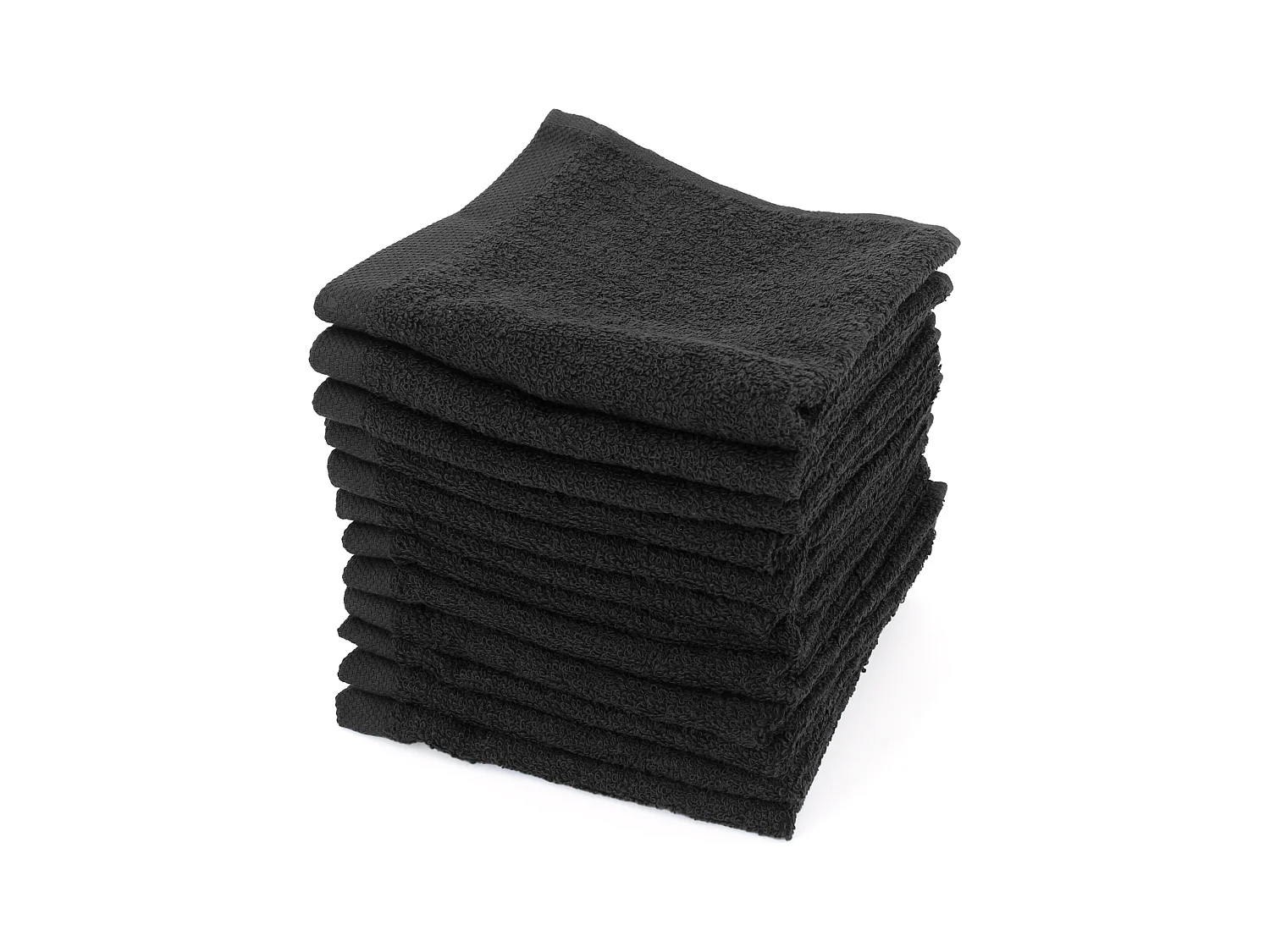 Lot de 12 serviettes invité 30x30 cm ALPHA noir