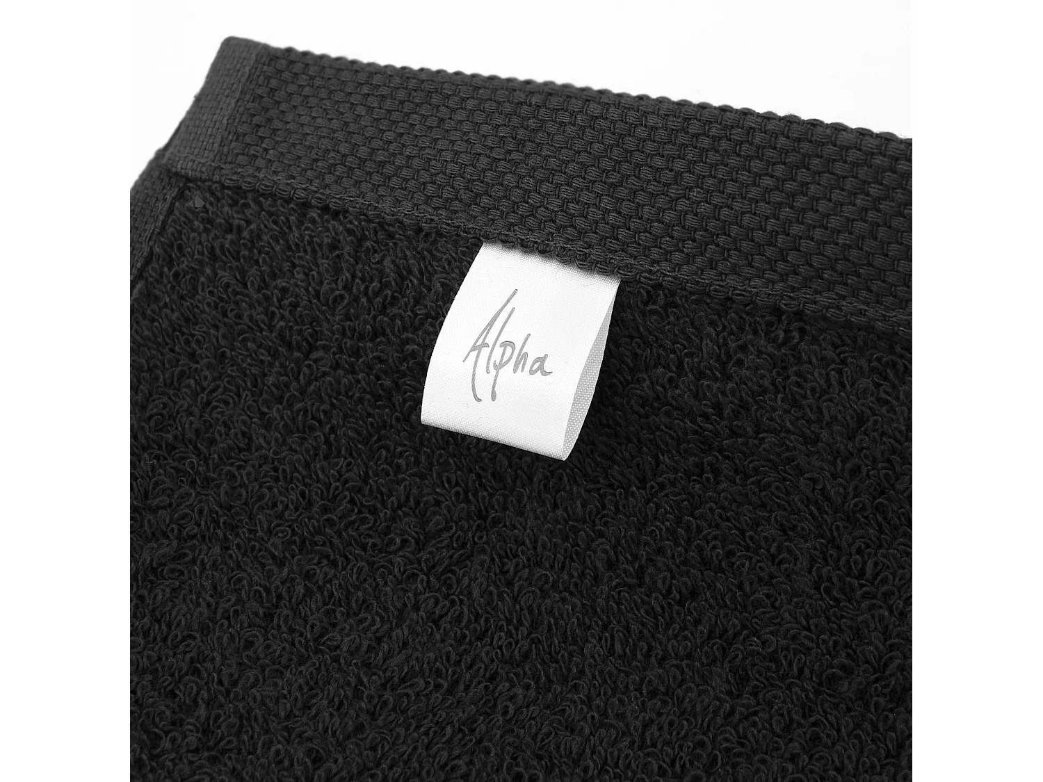 Lot de 12 serviettes invité 30x30 cm ALPHA noir