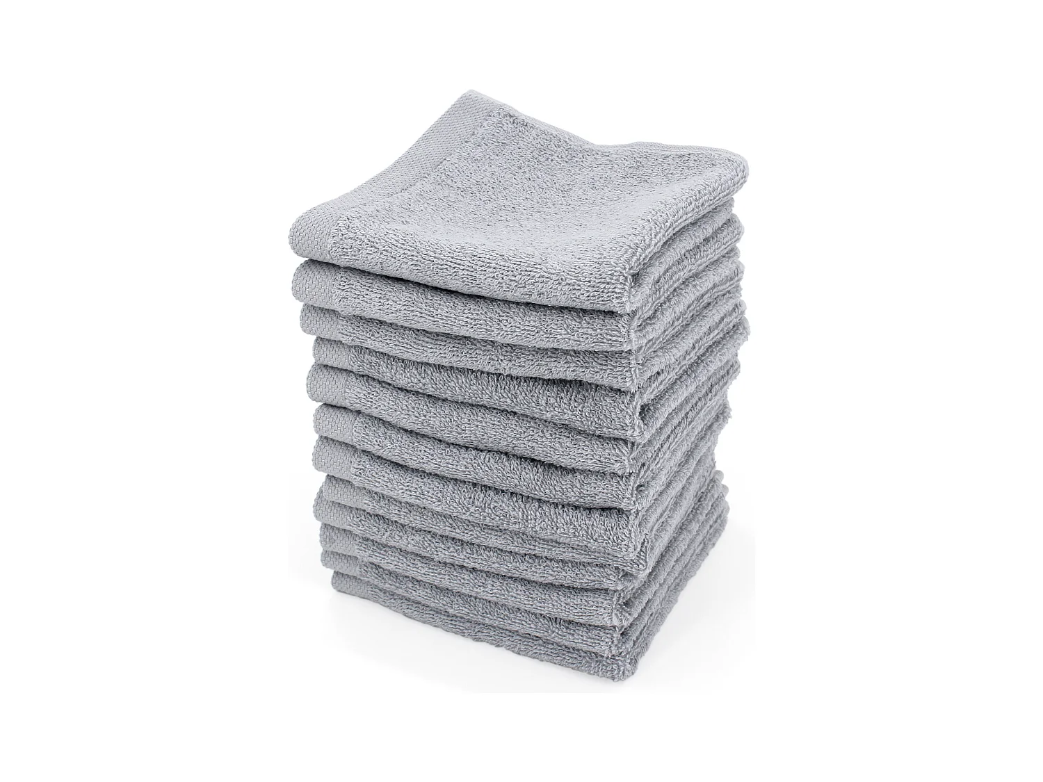 Lot de 12 serviettes invité 30x30 cm ALPHA gris Argent