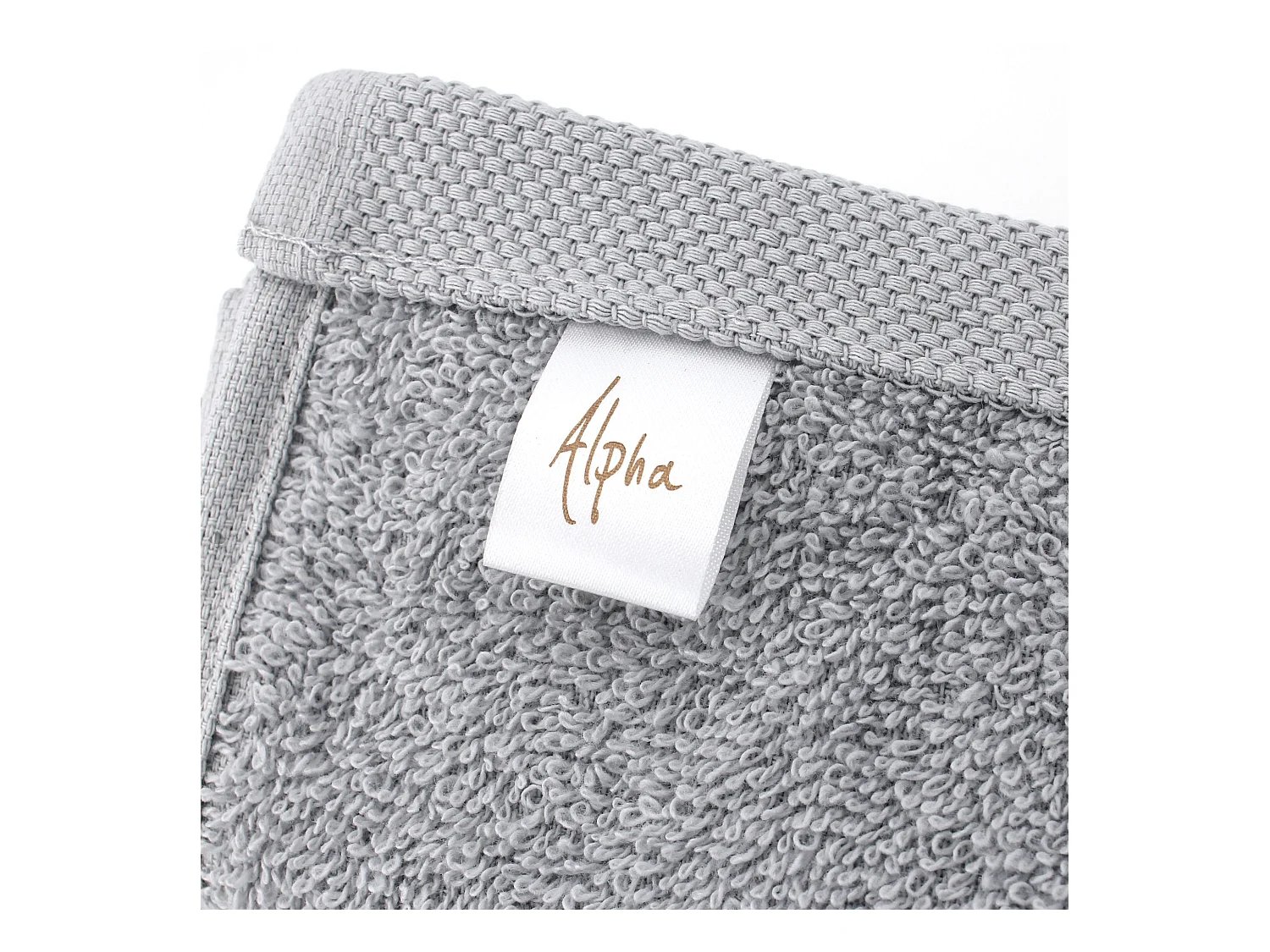 Lot de 12 serviettes invité 30x30 cm ALPHA gris Argent