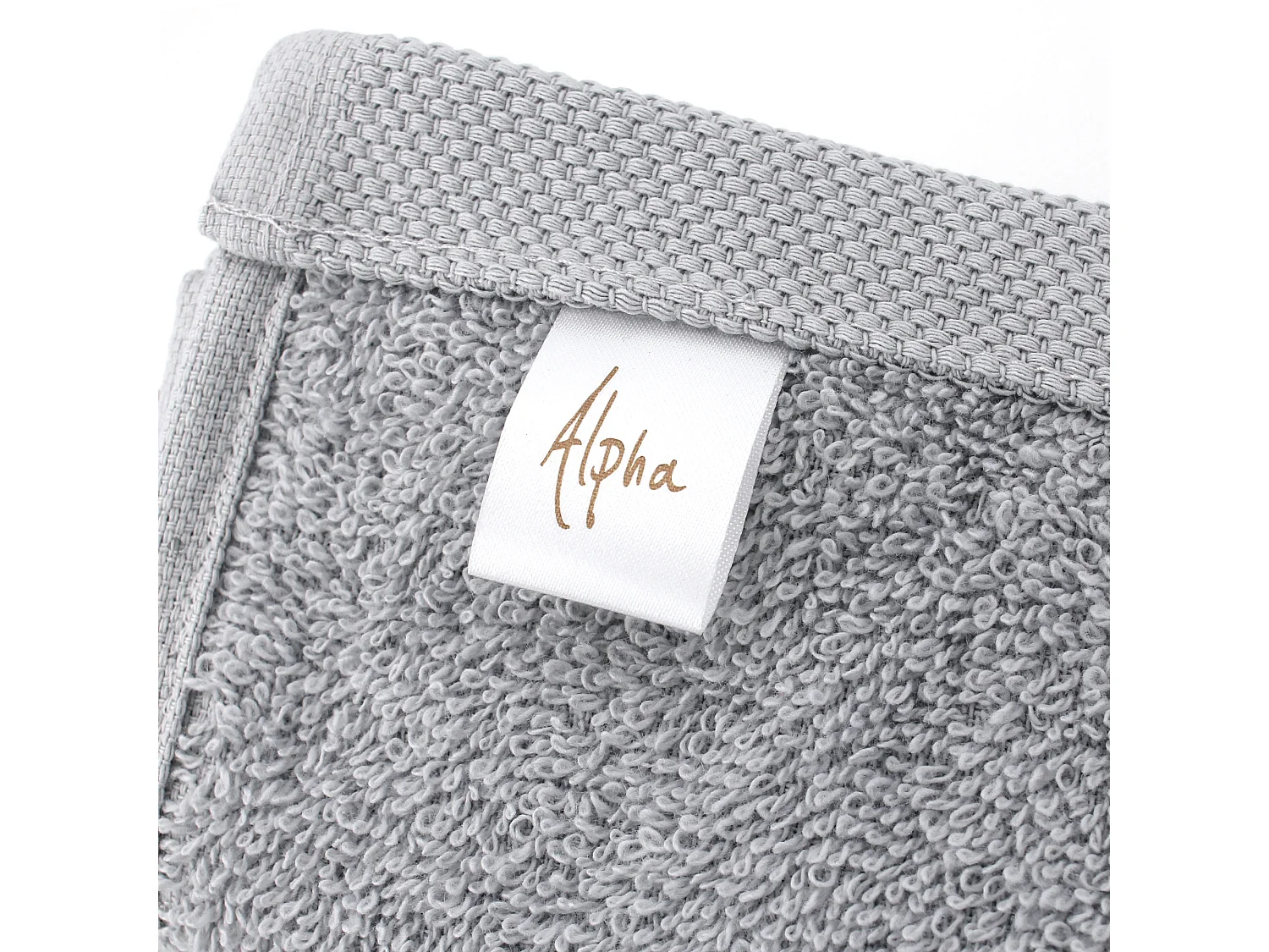 Lot de 12 serviettes invité 30x30 cm ALPHA gris Argent