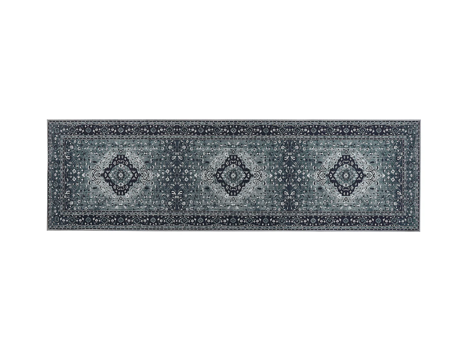 Vloerkleed polyester grijs 60 x 200 cm VADKADAM