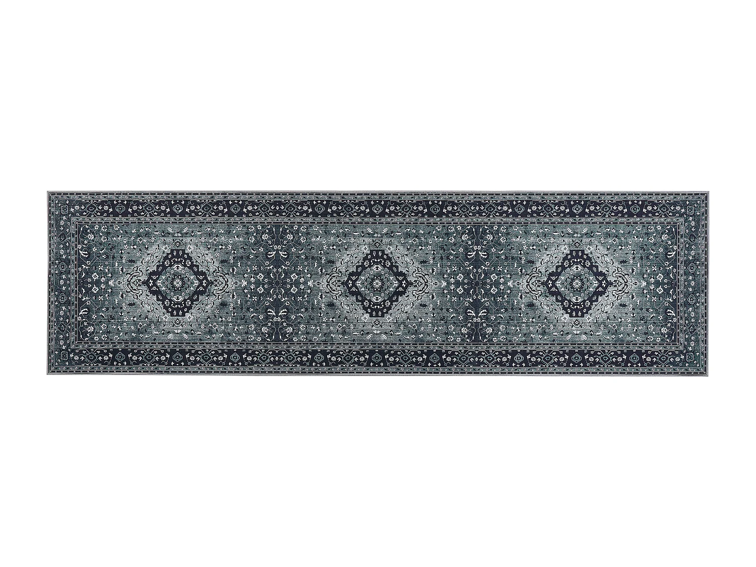 Vloerkleed polyester grijs 80 x 300 cm VADKADAM