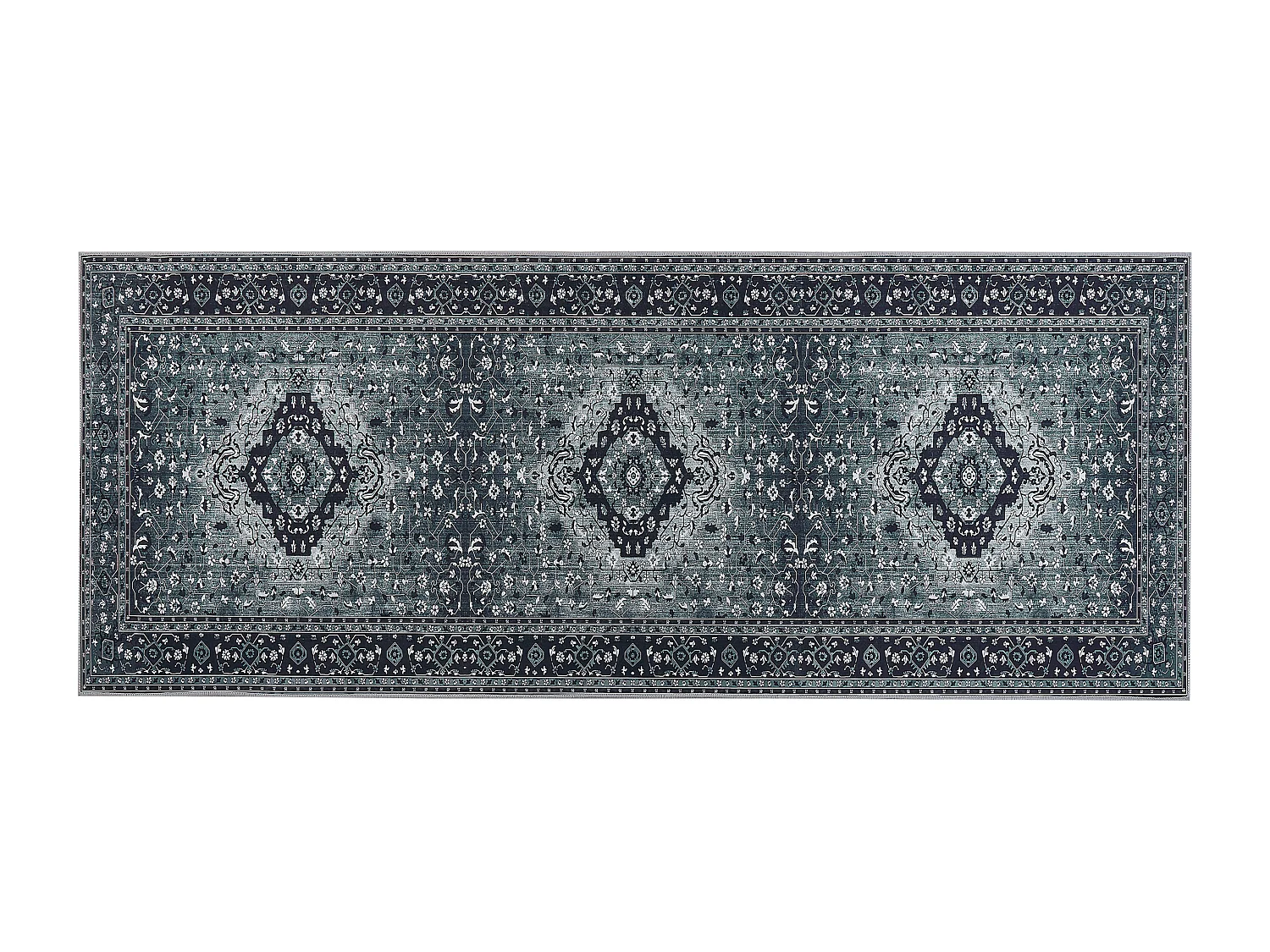 Vloerkleed polyester grijs 80 x 200 cm VADKADAM