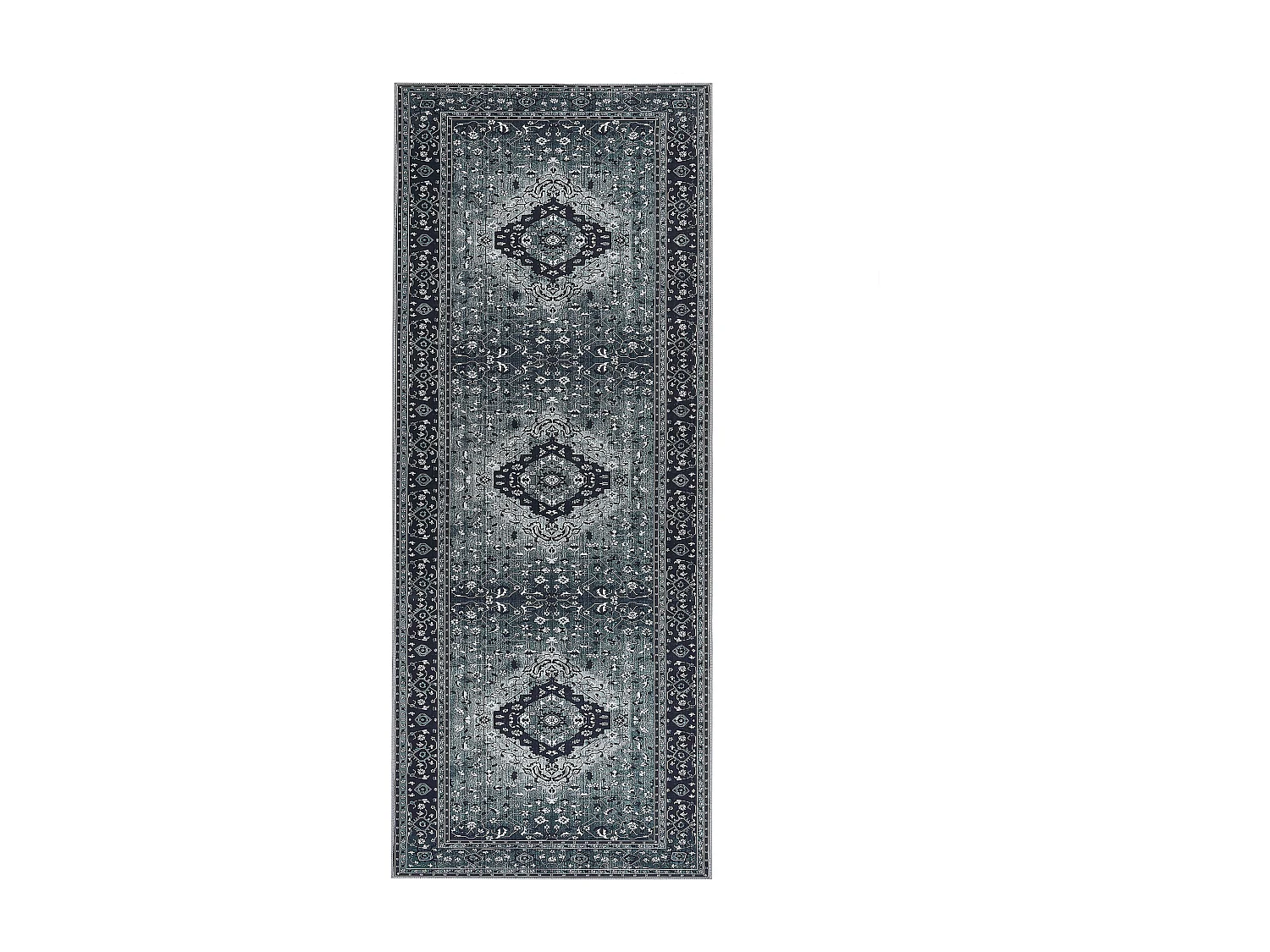 Vloerkleed polyester grijs 80 x 200 cm VADKADAM