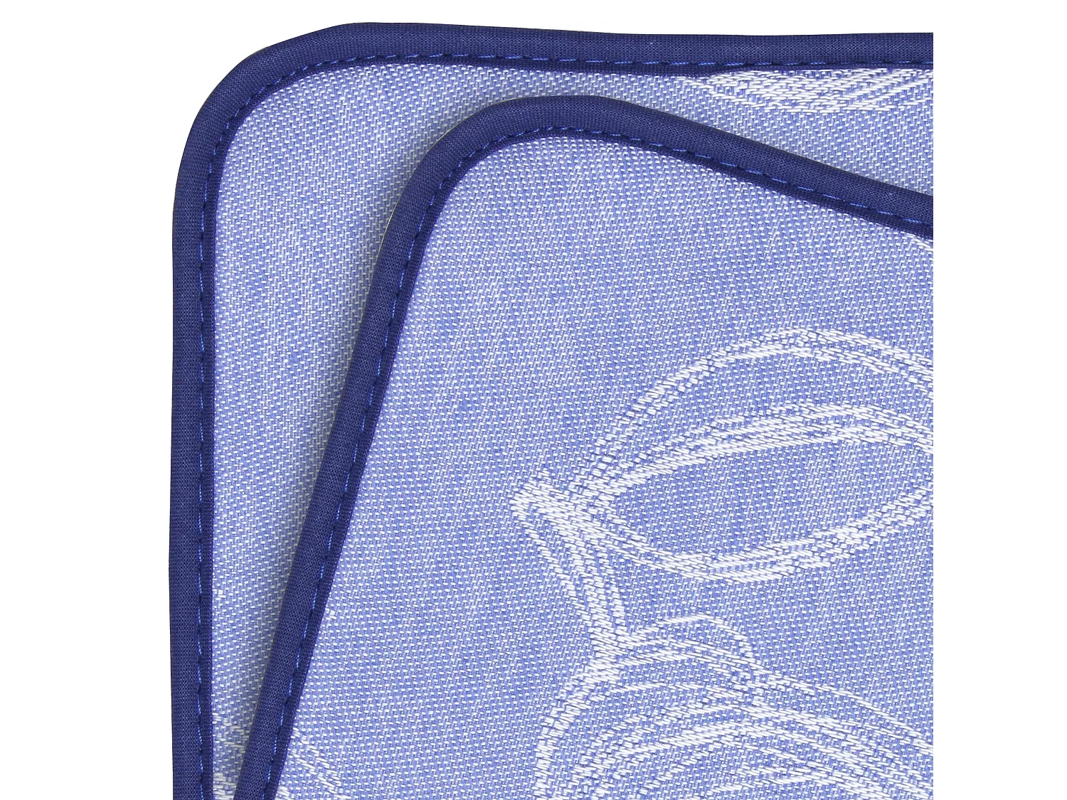 Lot de 2 sets de table matelassés 35x50 cm coton LINE Bleu