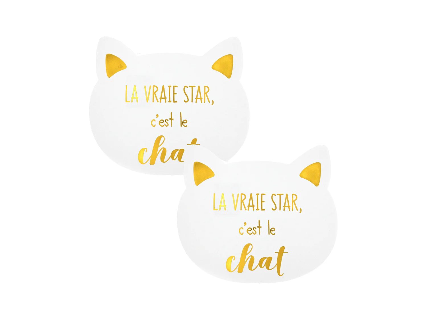 Lot de 2 sets de table enfant CHAT Blanc