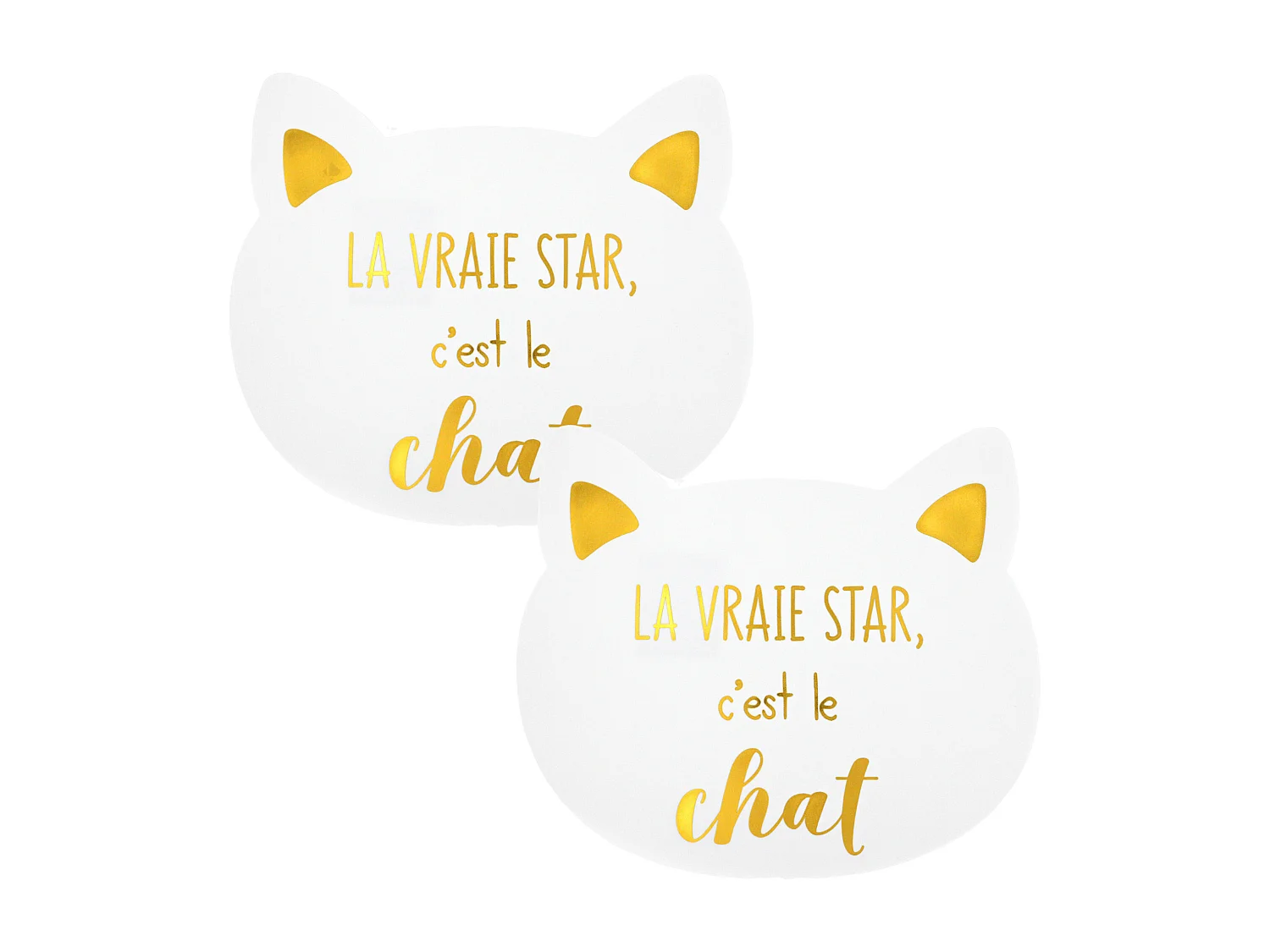 Lot de 2 sets de table enfant CHAT Blanc