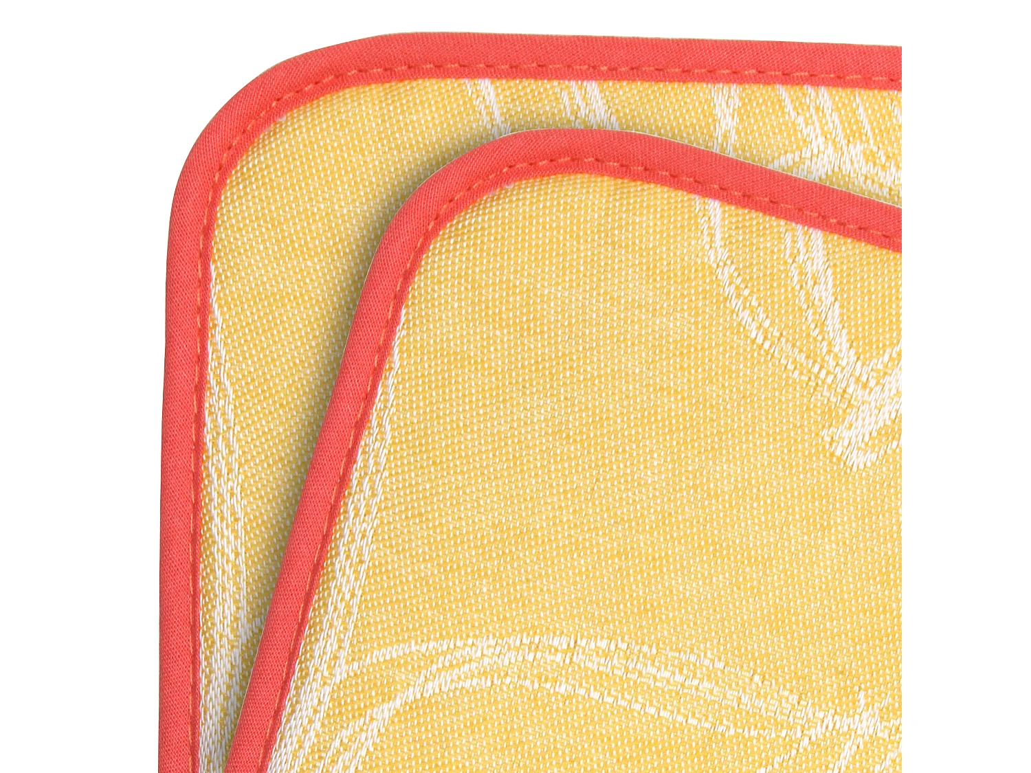 Lot de 2 sets de table matelassés 35x50 cm coton LINE Orange