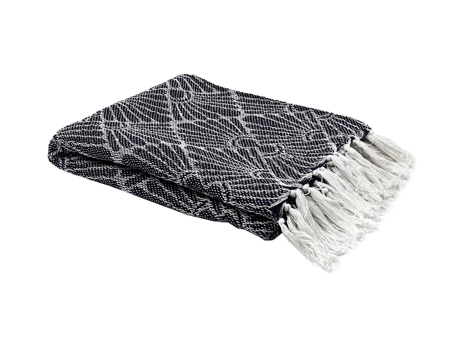 Jeté de canapé 120x150 cm SOLEIL Blanc/Bleu